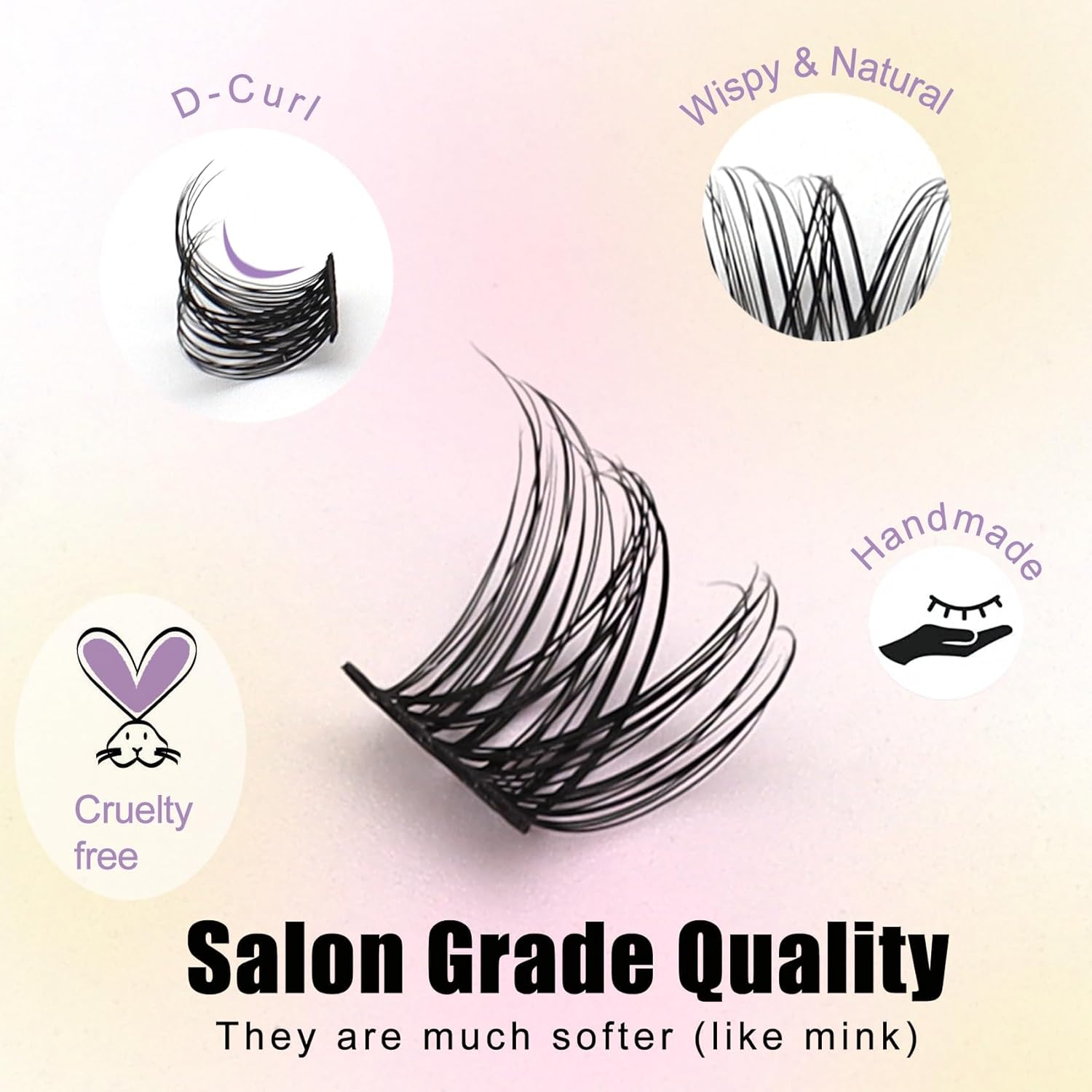 Veleasha Kit de extensiones de pestañas de 120 unidades, para colocar en casa, con unión y sello impermeable, y pinzas para pestañas, rizo D, kit de