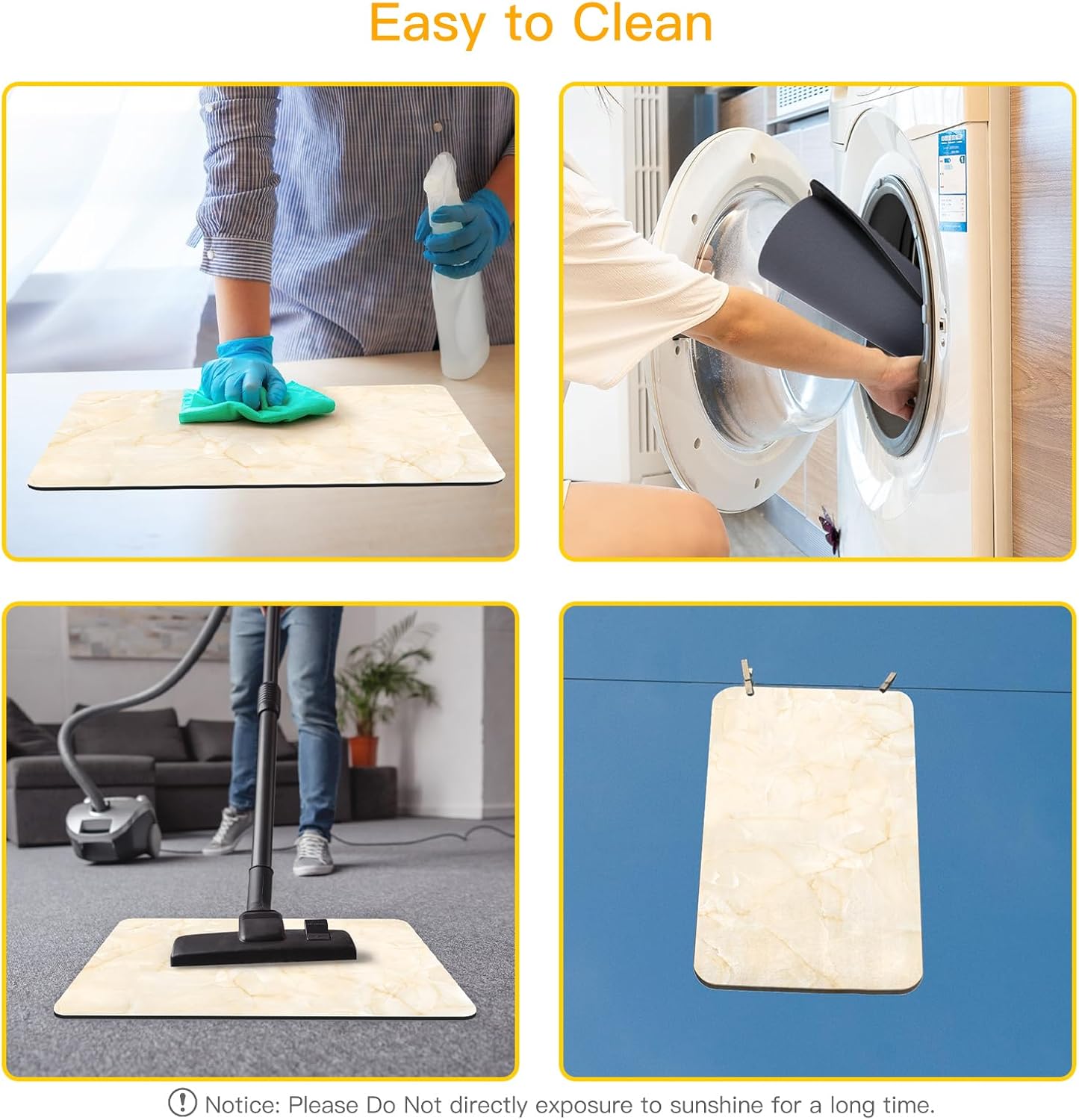 SVOHZAV Diatomaceous Earth – Tapete de baño antideslizante de secado rápido, súper absorbente, para debajo de la puerta, para ducha, baño,