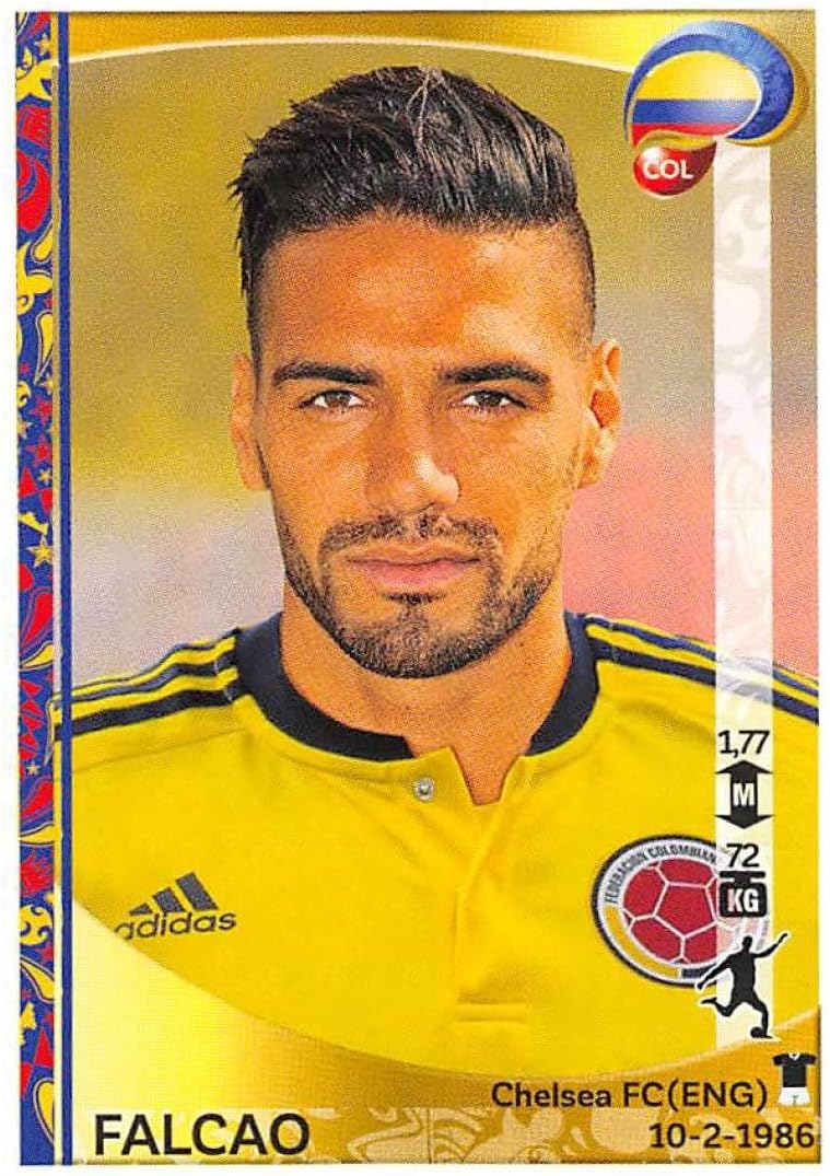 2016 Panini Copa America Centenario Soccer Sticker #61 Falcao 2 Inch wide X 3 inch tall album sticker