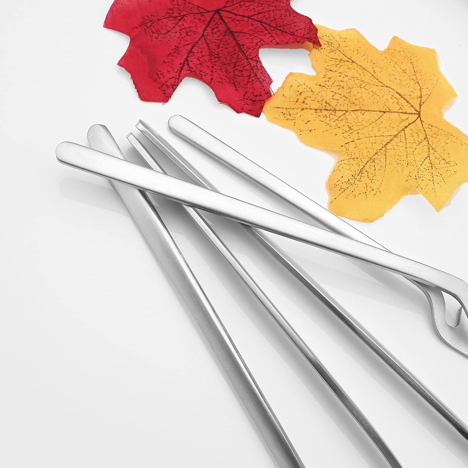 JASHII 8 cucharas de mango largo para colgar, cuchara de té helado, cuchara de café, cucharas agitadoras de acero inoxidable 304 para té, postre,