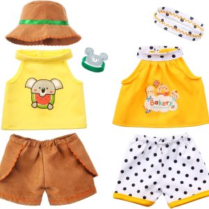Juego de 2 lindas camisa o falda de oso de peluche que se adapta a la mayoría de los animales de peluche de 14 a 18 pulgadas, construye una ropa de Juego de 2 lindas camisa o falda de oso de peluche que se adapta a la mayoría de los animales de peluche de 14 a 18 pulgadas, construye una ropa de