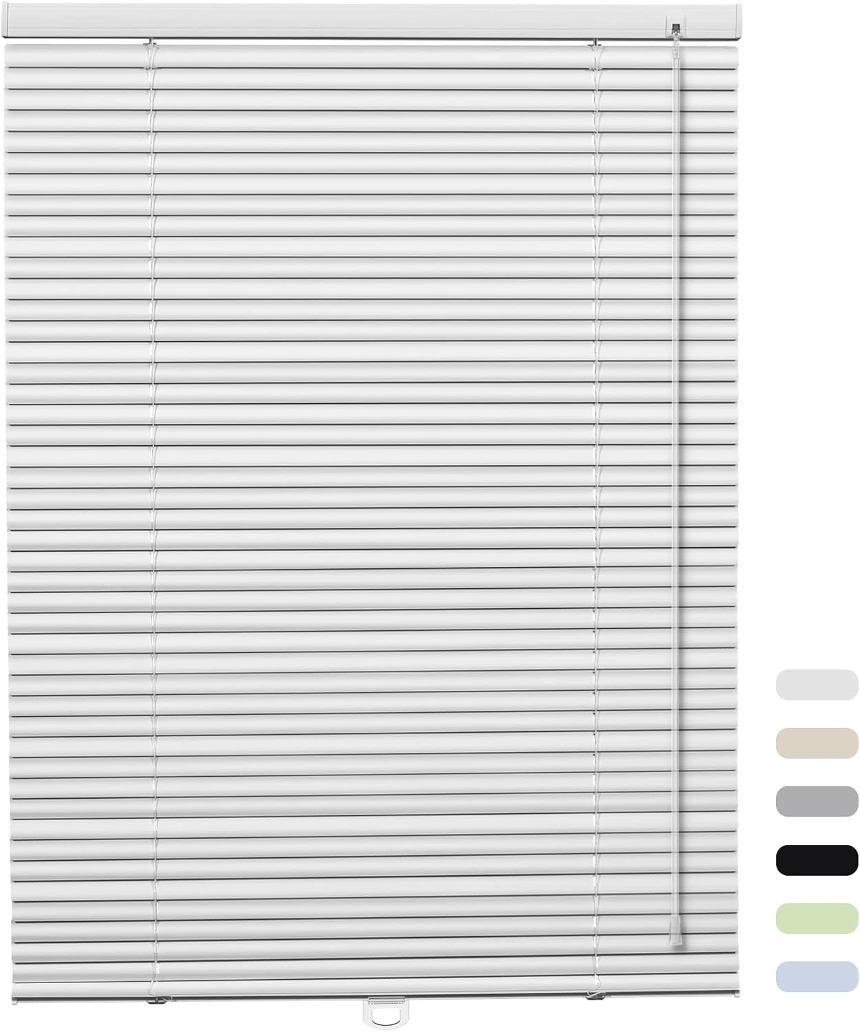 HOTSOON Mini persianas de aluminio, persianas de ventana sin cordones de 1 pulgada, persianas horizontales personalizadas, para oscurecer la