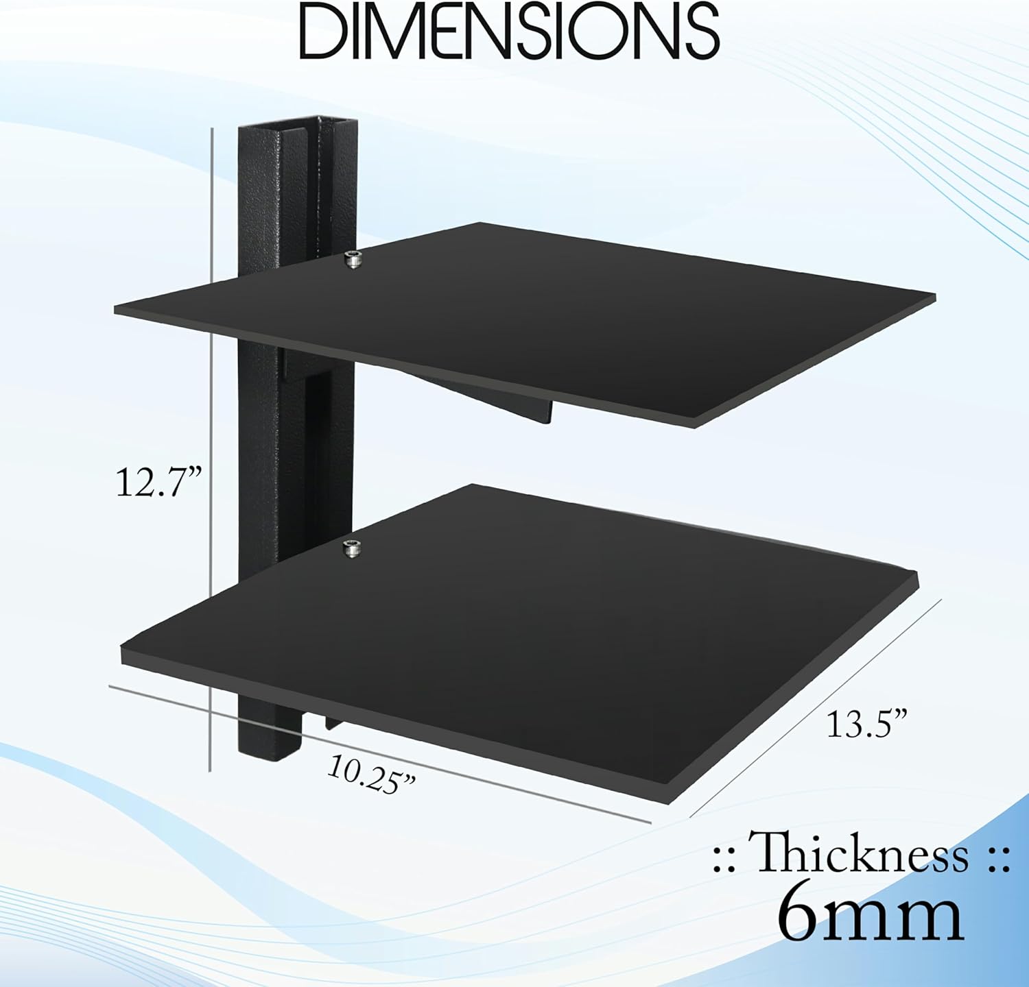 Estantes centrales de entretenimiento de pared – Estante para proyector – Estantes flotantes para TV, reproductores de DVD, consolas de juegos,
