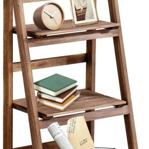 ECOMEX Estante de escalera de 4 niveles, estante de escalera de madera de 4 niveles, estante de escalera plegable rústico para almacenamiento para ECOMEX Estante de escalera de 4 niveles, estante de escalera de madera de 4 niveles, estante de escalera plegable rústico para almacenamiento para