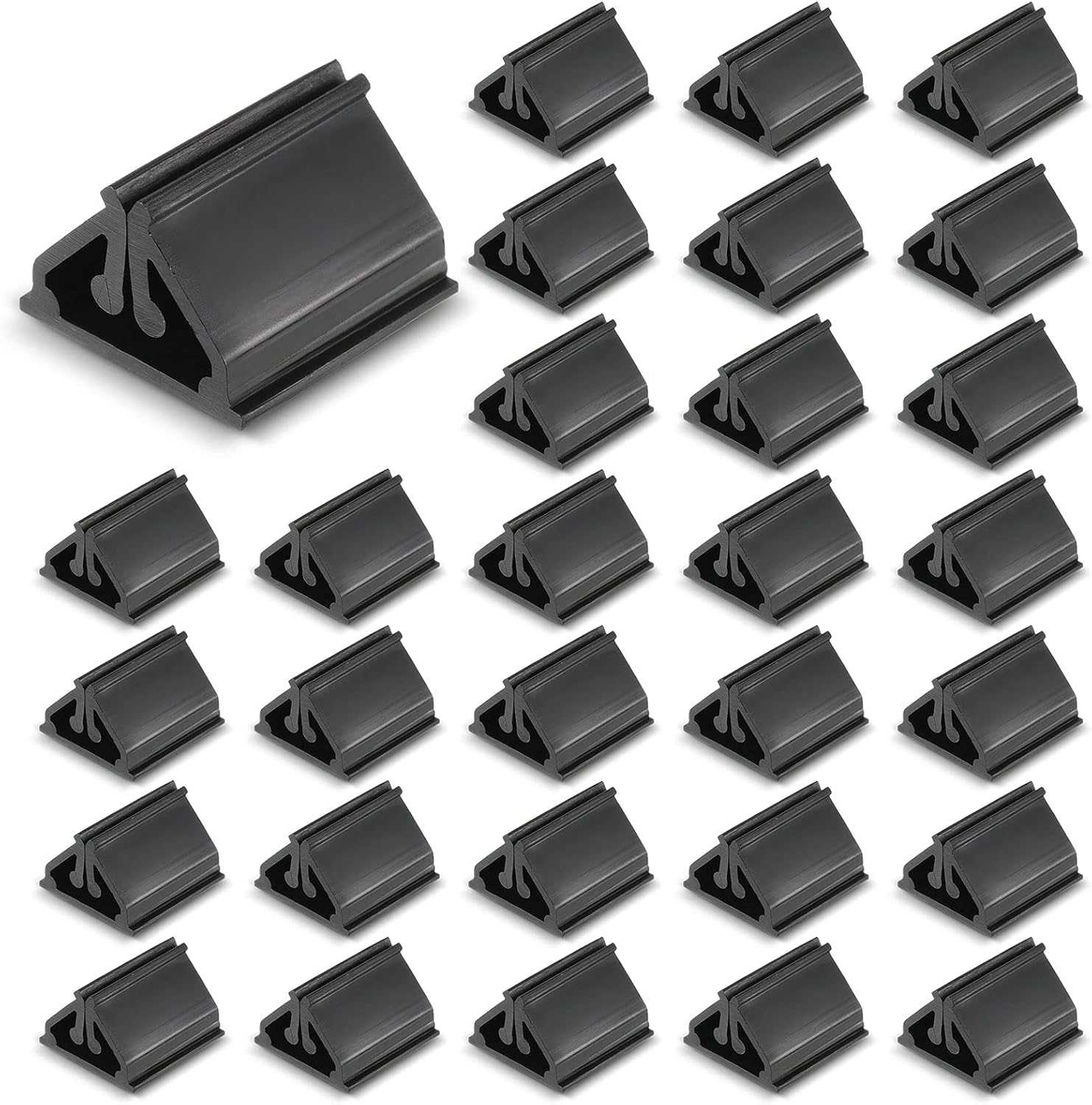 30 soportes para tarjetas de juego, soportes de plástico para tarjetas, soporte de juegos de mesa para juegos de fiesta (negro)