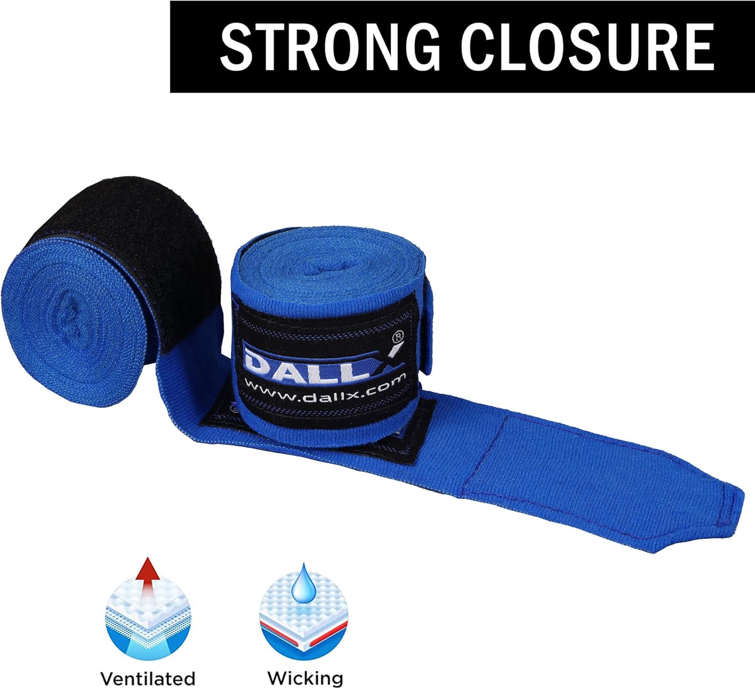 DALLX Envolturas de mano de boxeo de 180 pulgadas con lazo para el pulgar para artes marciales, kickboxing  MMA Muay Thai para hombres y mujeres  Par
