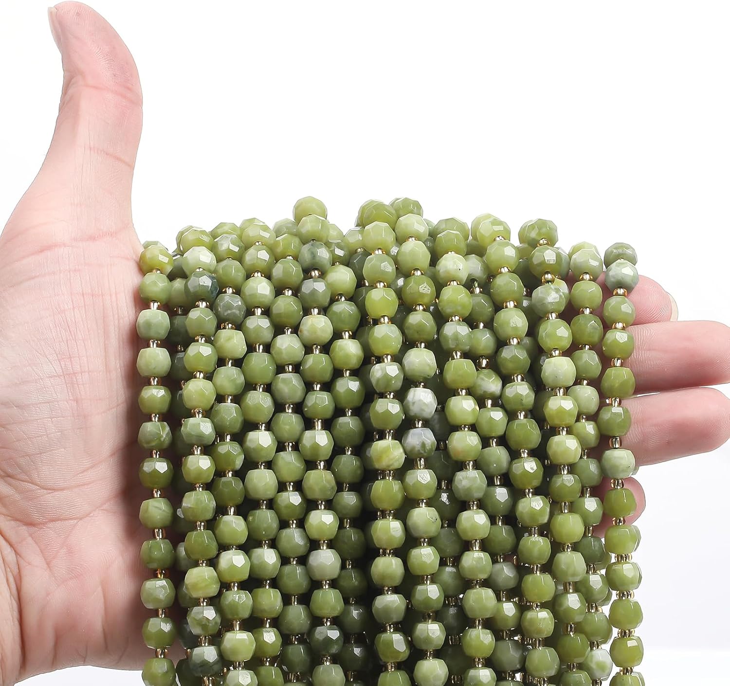 45 cuentas de piedras preciosas naturales para pulseras, collares, aretes, fabricación de cuentas de piedra curativa de 0.315 pulgadas facetadas de