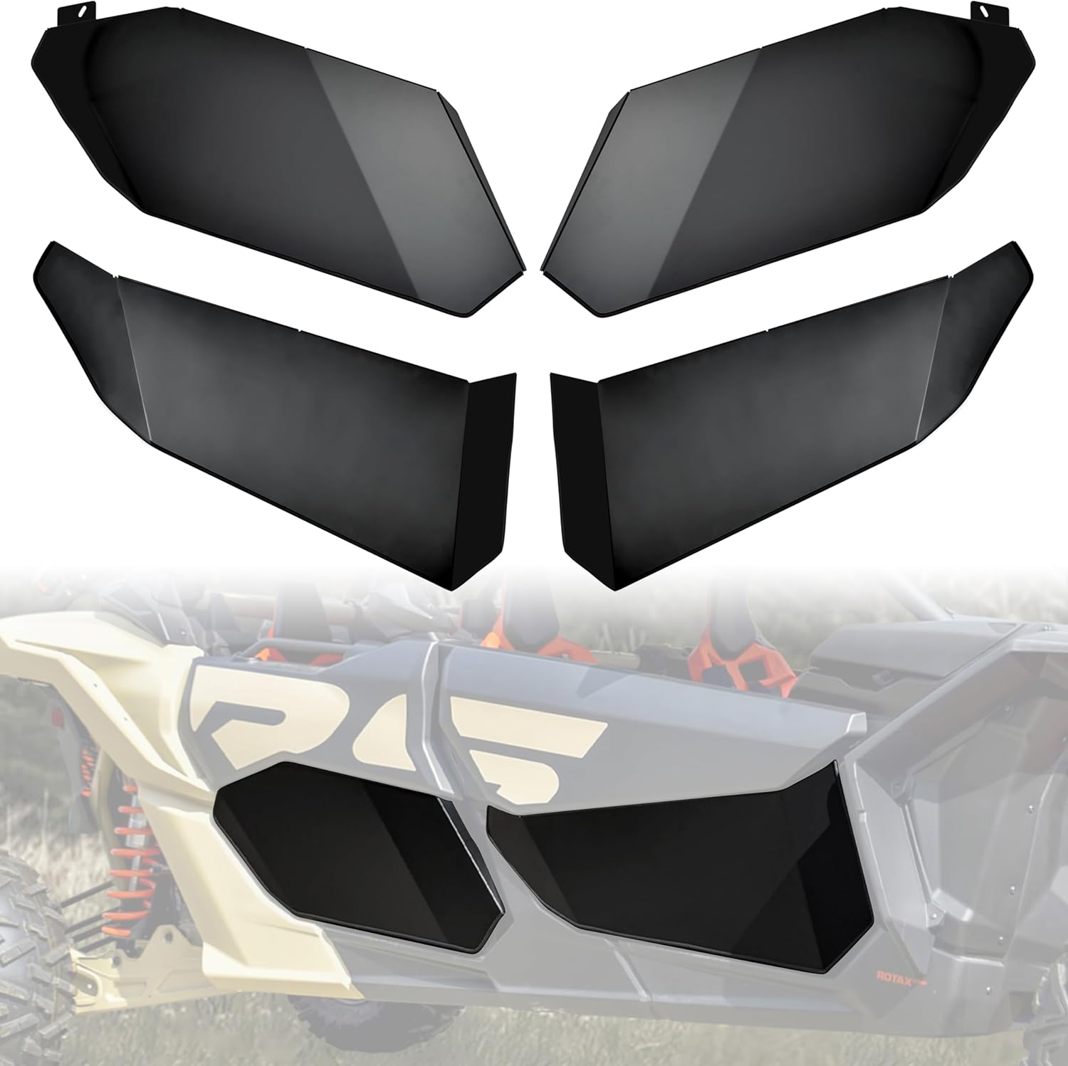 SAUTVS Paneles de puerta inferiores de aluminio para Can Am Maverick X3 Max, insertos de media puerta inferior de aluminio para accesorios Can-Am