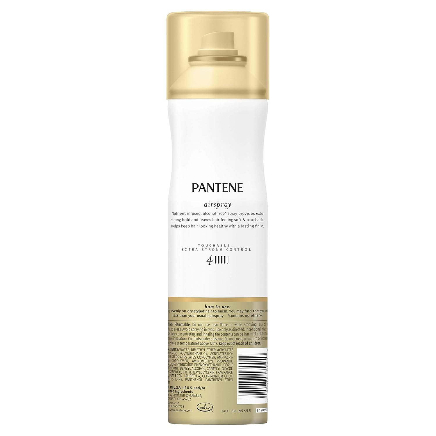 Pantene Pro-V Level 4 – Aerosol para el cabello con control extra fuerte para un acabado suave y táctil, 7 onzas