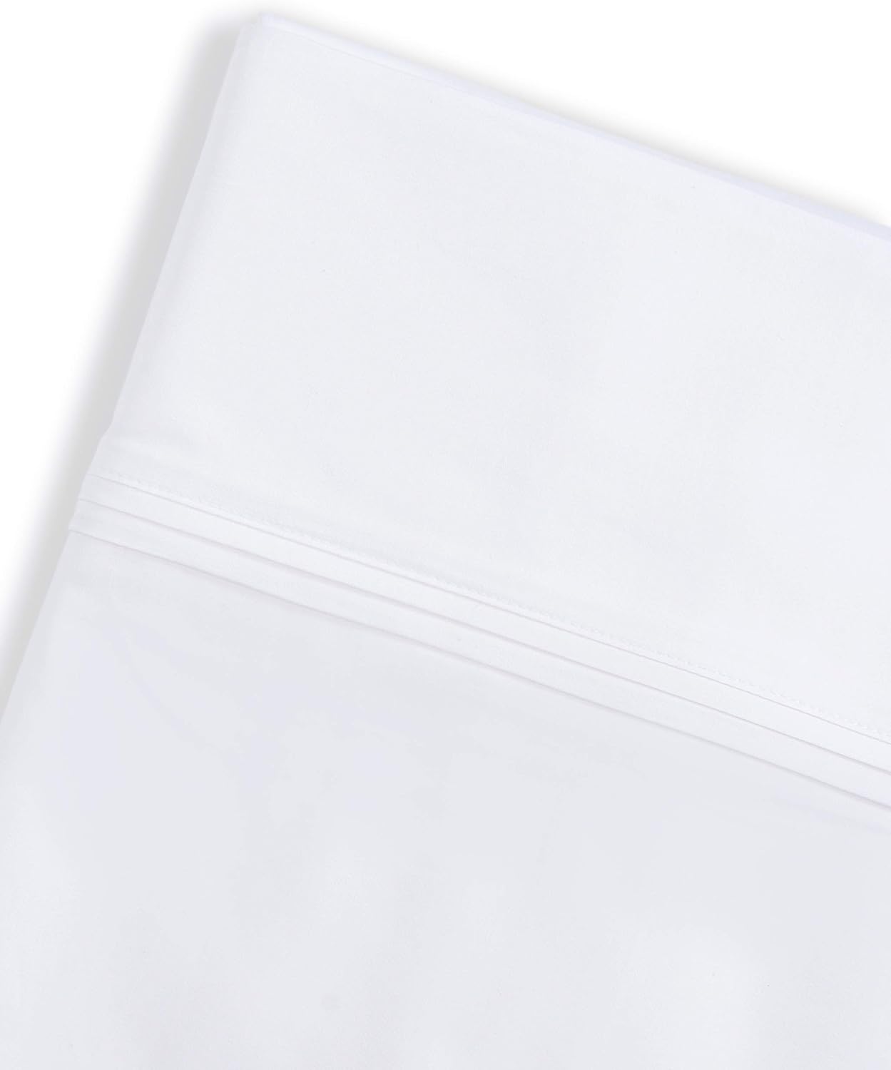 Effortless Bedding – Sábana superior semiajustable patentada, 100% algodón egipcio Giza certificado, fibra extralarga, tejido satinado de 500 hilos,