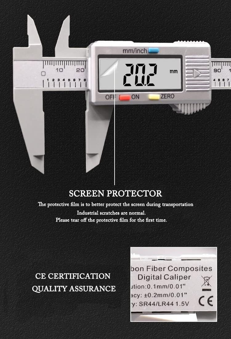 Calibres digitales, calibradores digitales electrónicos, herramienta de medición de calibre YKLSXKC de 0 a 6 pulgadas, conversión de pulgadas y