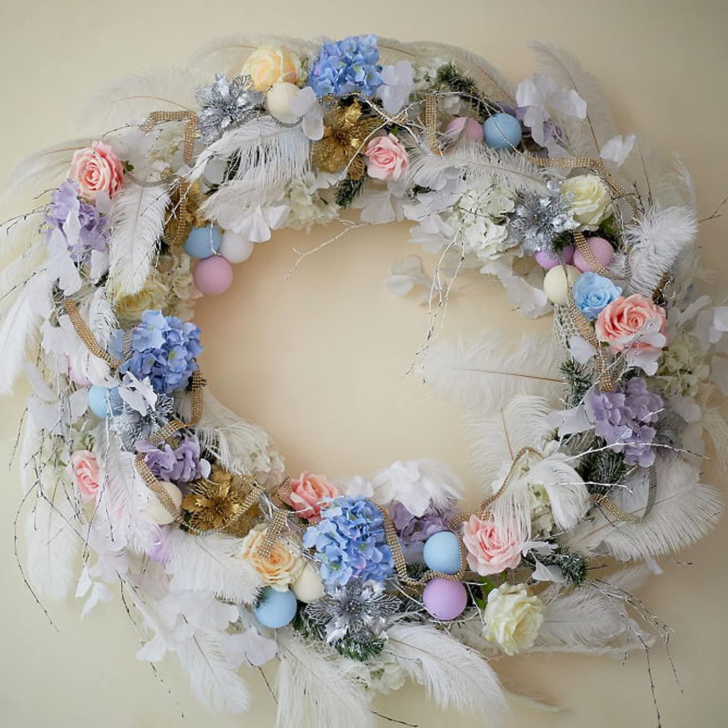 10 plumas de avestruz blancas para manualidades de 12-14 pulgadas (9.8-11.8 in) plumas naturales a granel para decoración del hogar, bricolaje,