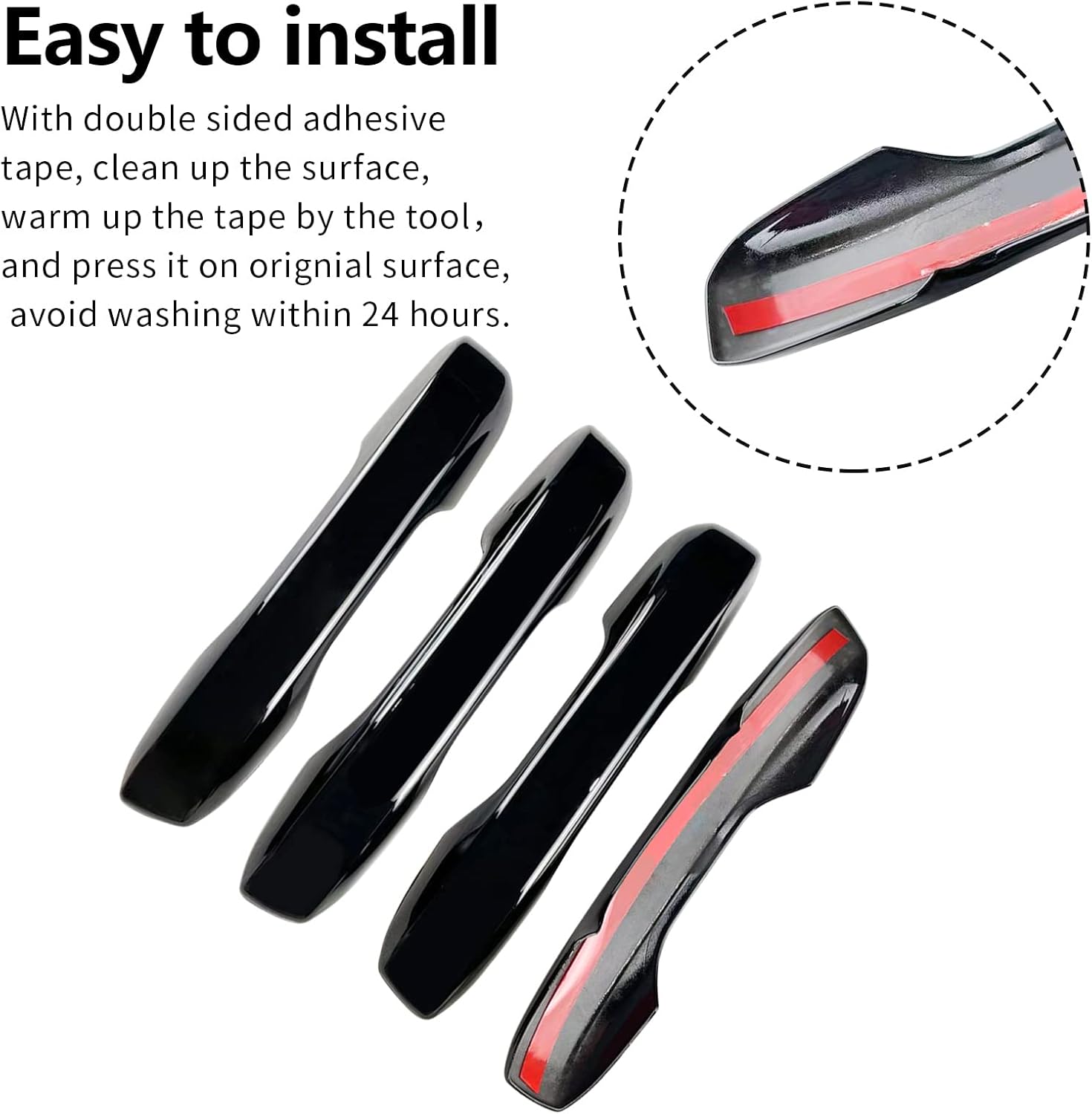 Fundas para manija de puerta compatibles con accesorios Civic de 11 generación, para Honda Civic 2022 2023, Accord 2023, CR-V 2023, HR-V 2023 con