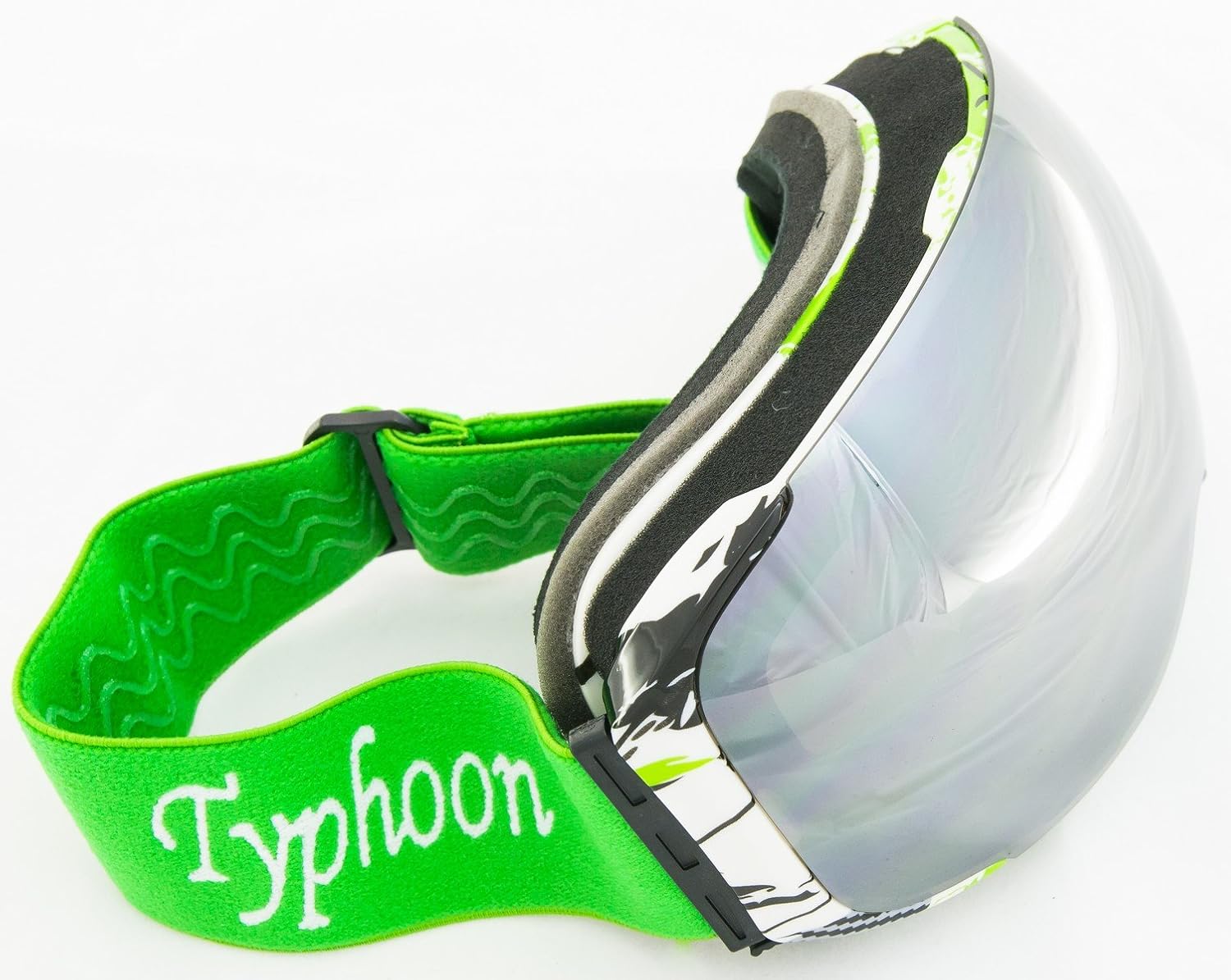 Gafas de esquí y snowboard con lente magnética antiniebla (verde y blanco con plata y amarillo)
