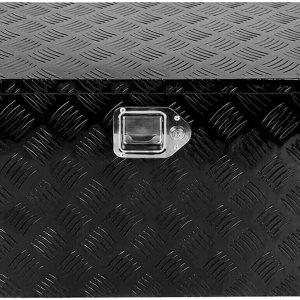 Caja de herramientas de aluminio de 39 x 12 x 16.5 pulgadas, con patrón de banda de rodadura de 5 barras, caja de herramientas impermeable para Caja de herramientas de aluminio de 39 x 12 x 16.5 pulgadas, con patrón de banda de rodadura de 5 barras, caja de herramientas impermeable para