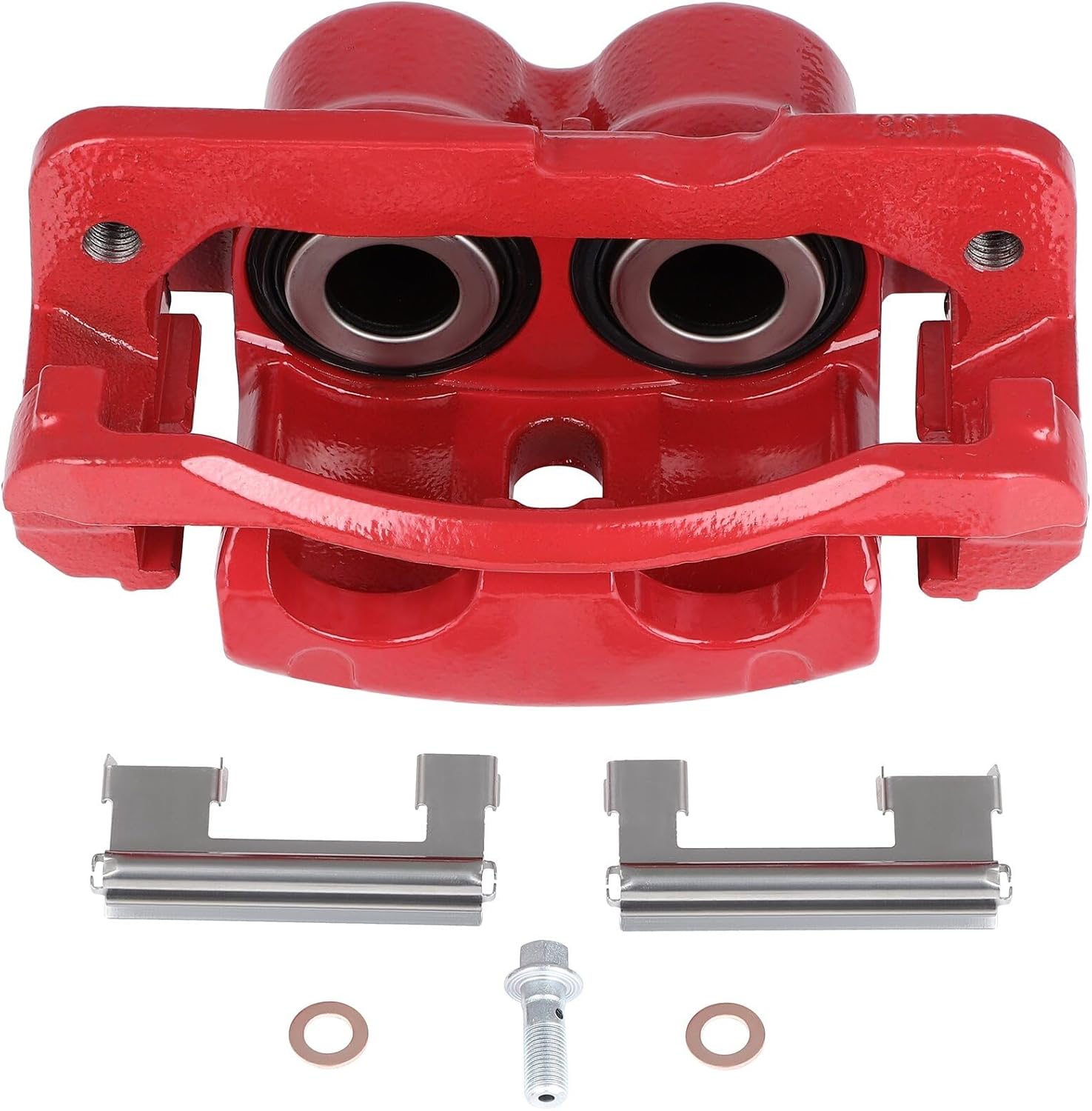 SCITOO Pinza de freno delantera izquierda con soporte 18-B4729 rojo compatible para Cadillac 02-06 para Chevrolet 99-13 para GMC 99-13 para Hummer