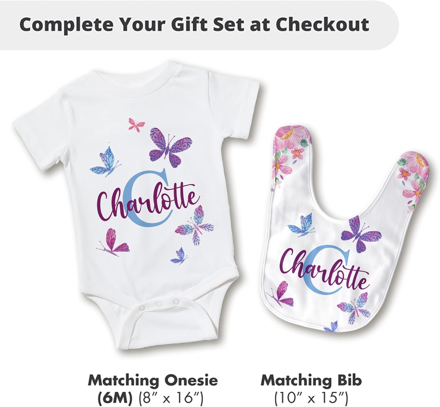 Mantas de bebé personalizadas  Regalos personalizados para bebé con nombre para niñas  Suave, ligera y para regalar (mariposa 155)