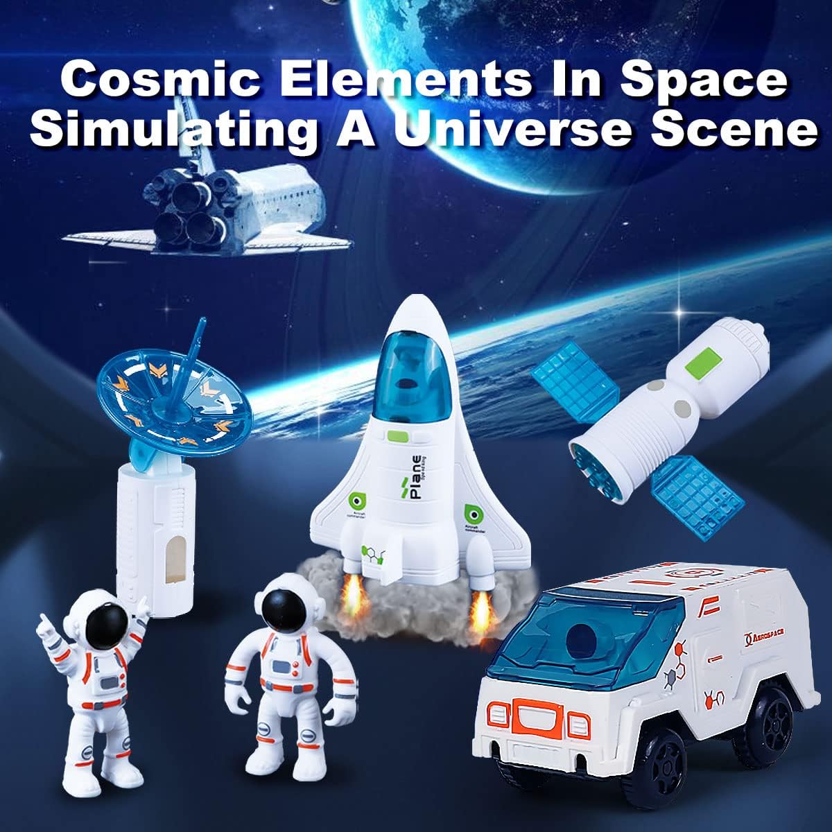 Emocionante juego de órbita espacial juguete emocionante para niños y niñas, para estimular la imaginación y divertirse con naves espaciales…