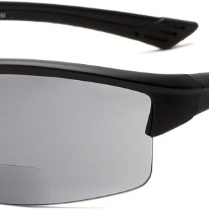Gafas de sol de lectura bifocales deportivas y envolventes en negro mate con lentes ahumadas de Readers.com The Roster +1.50 Gafas de sol de lectura bifocales deportivas y envolventes en negro mate con lentes ahumadas de Readers.com The Roster +1.50