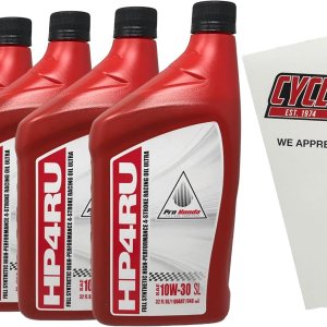 Paquete de cuatro para Honda 08C35-HP4-1030RU aceite de motor de carreras completamente sintético 10W-30 contiene cuatro cuartos y embudo Paquete de cuatro para Honda 08C35-HP4-1030RU aceite de motor de carreras completamente sintético 10W-30 contiene cuatro cuartos y embudo