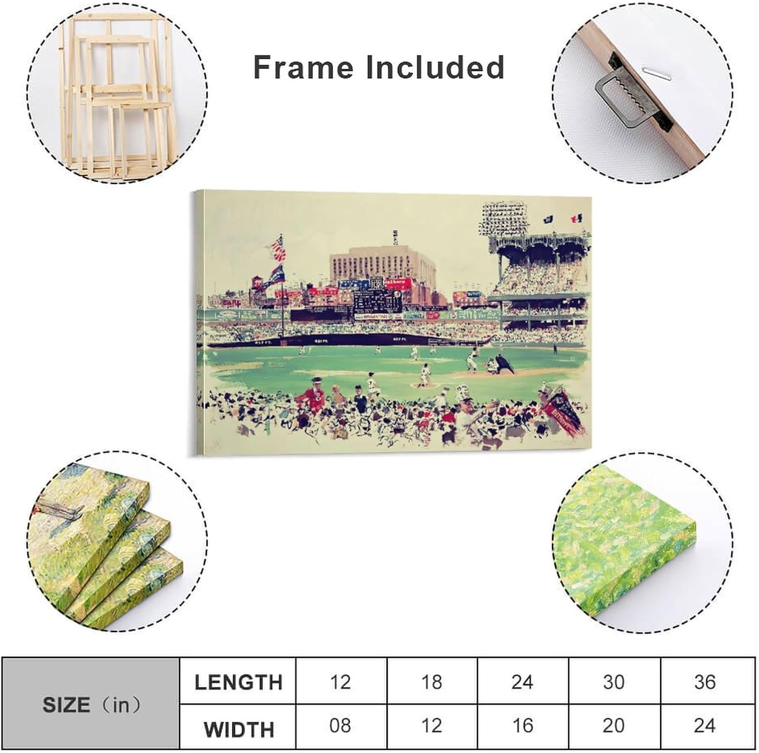 Póster de pintura abstracta del estadio de los Yankees de Nueva York, pinturas artísticas de pared, lienzo, decoración de pared, decoración del