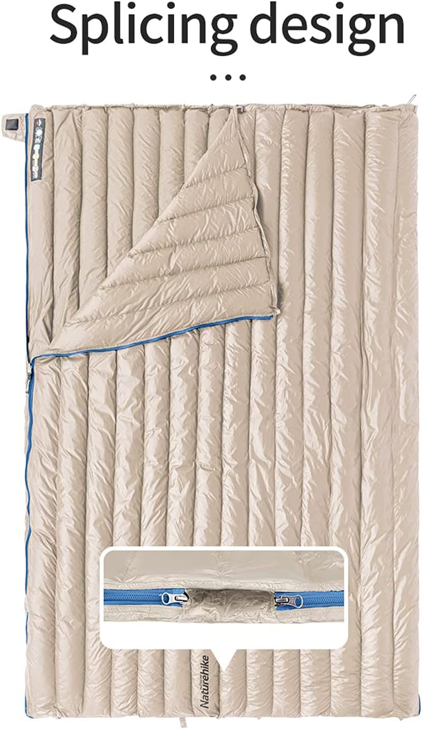 Naturehike Saco de dormir ligero compacto 800 relleno de plumón de ganso compacto para adultos al aire libre camping senderismo