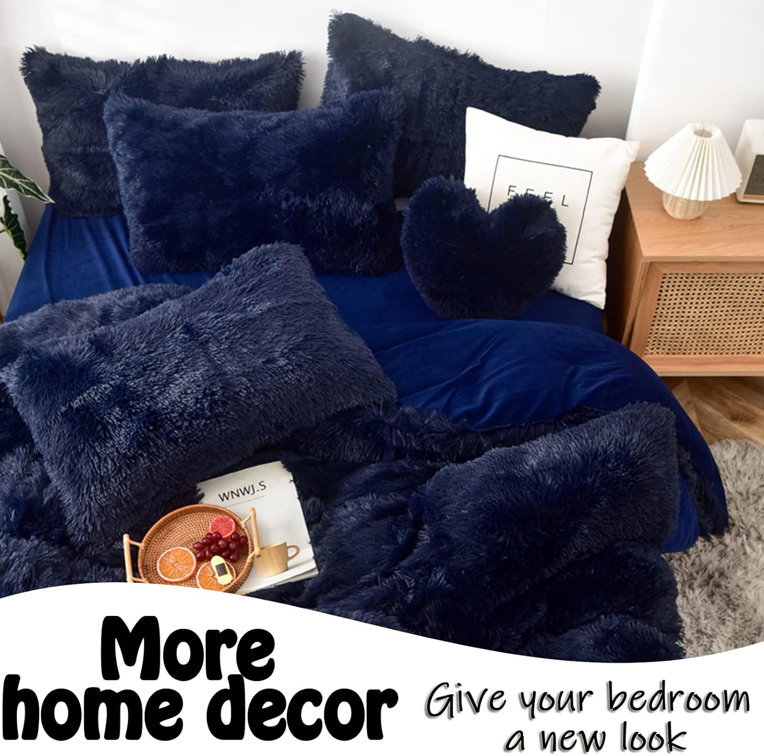 MorroMorn Fundas de almohada decorativas, paquete de 2 fundas de almohada de piel sintética, fundas de almohada de lujo con cierre de cremallera,