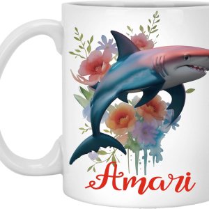 Personalized Shark Amari Gifts for Girls Men – Birthday Gifts for Shark Lovers – Shark Gifts for Boy, Men – Shark Lover Gifts – Custom Name 11oz Personalized Shark Amari Gifts for Girls Men – Birthday Gifts for Shark Lovers – Shark Gifts for Boy, Men – Shark Lover Gifts – Custom Name 11oz