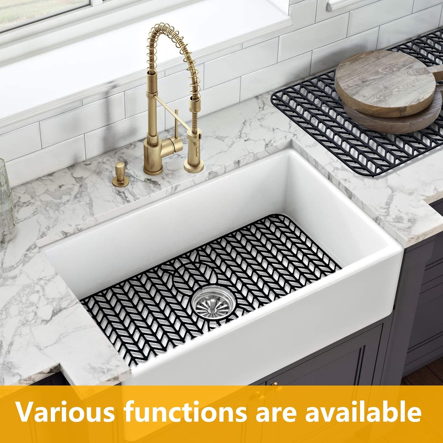 JOOKKI Protectores de fregadero para fregadero de cocina de 13 x 11 y 16 x 12 y 18 x 12 y 19 x 13 y 24 x 12.5 y 26 x 14 y 28 x 14 y 29 x 15
