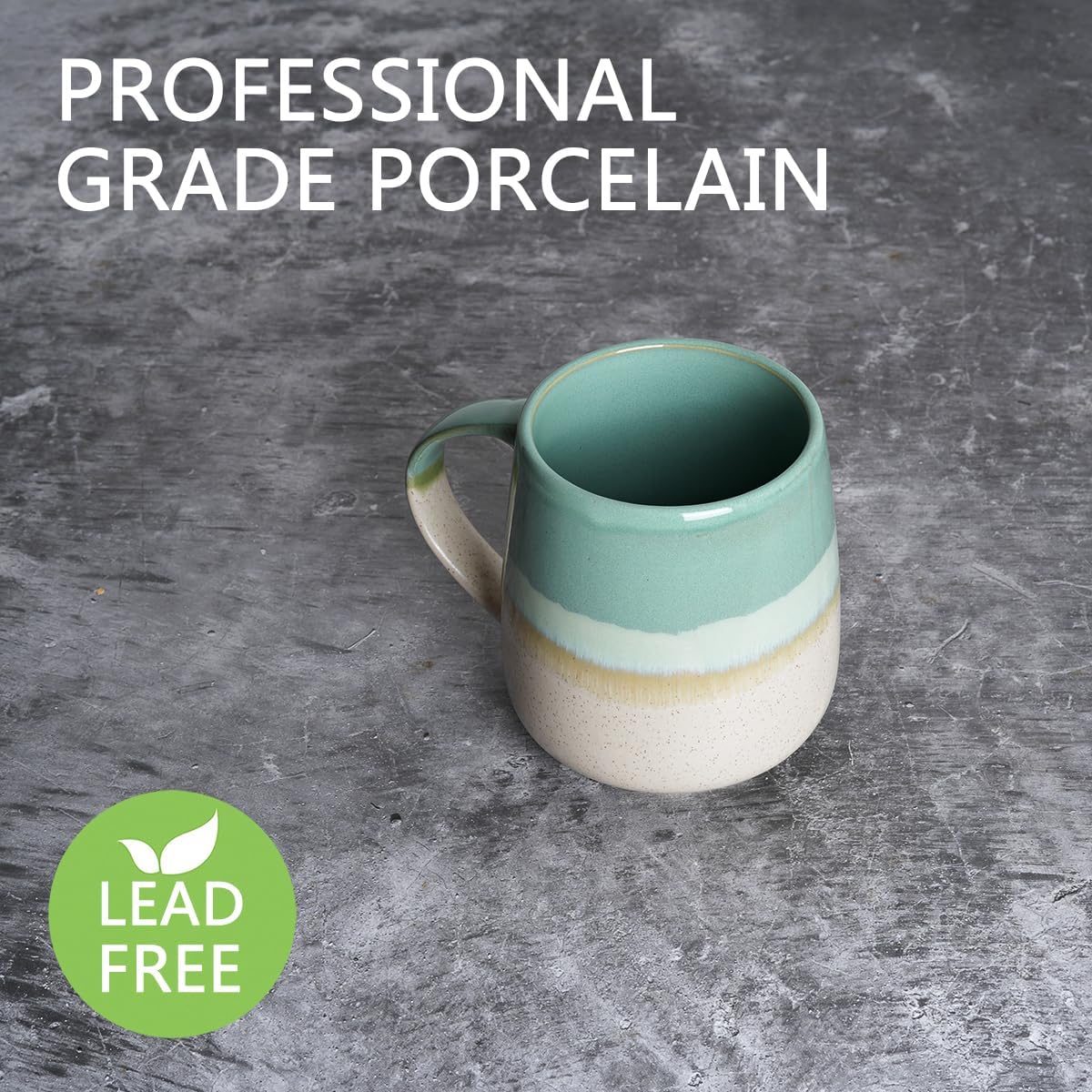 Bosmarlin Taza de café de cerámica extragrande, 23 onzas, apta para lavavajillas y microondas, taza de té grande de gran tamaño para oficina y hogar