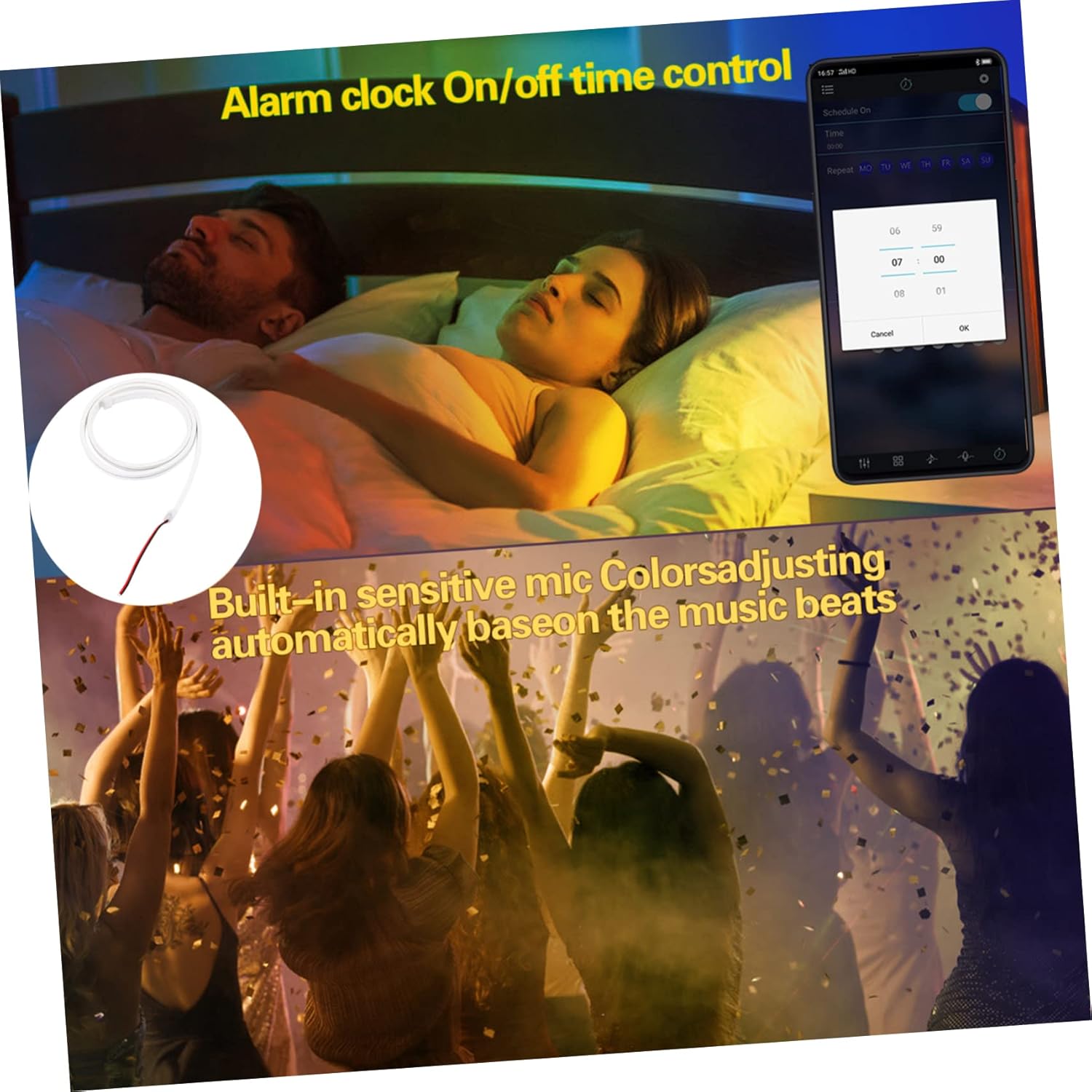 LABRIMP Tiras de luz LED 4 unids LED DIY tira cortable DC neón para luces de arte letreros de arte flexible decorativo V luz pared LED tira de luz