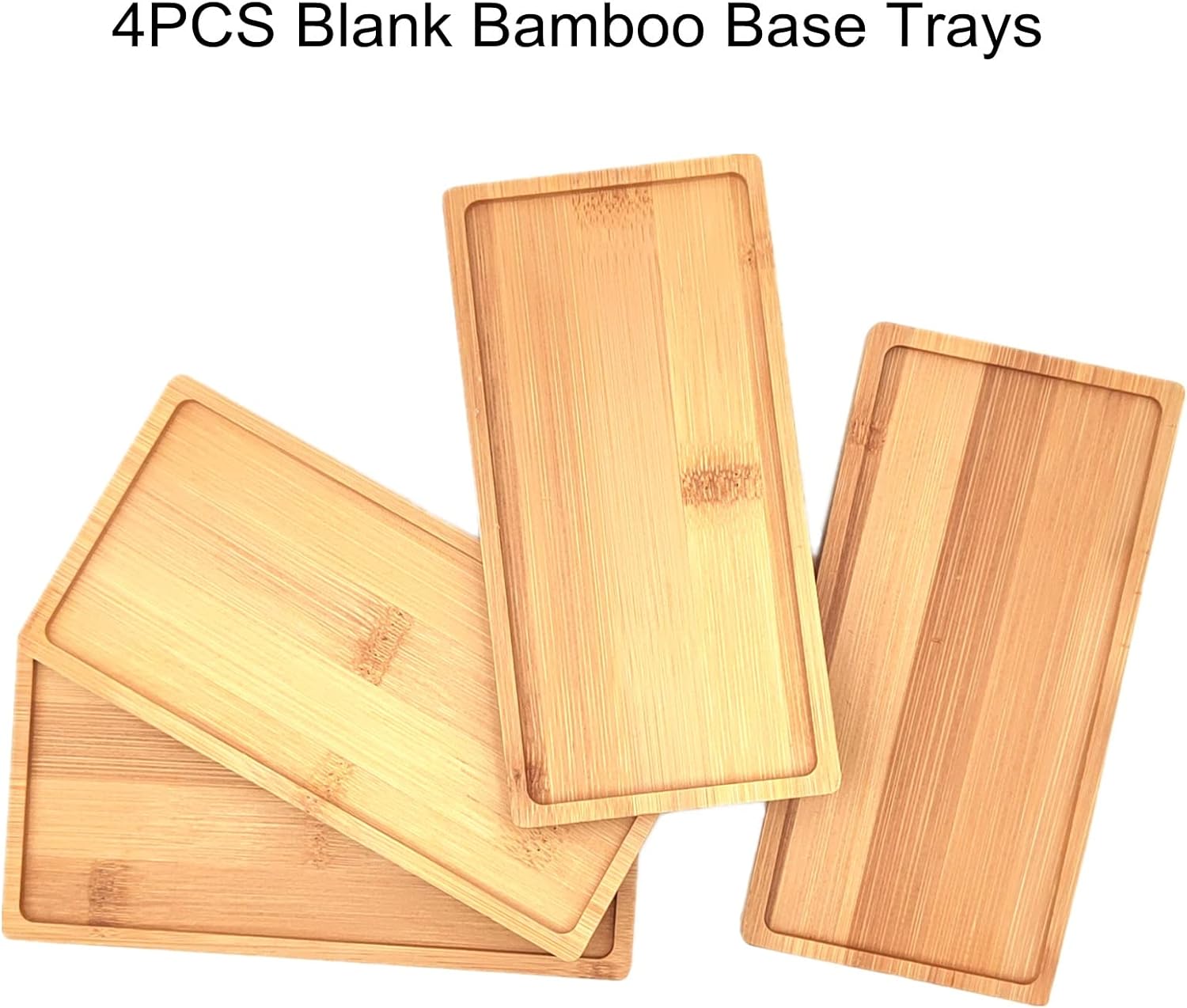 4 posavasos de bambú de mosaico para manualidades, bandejas de base en blanco, posavasos para beber, posavasos para plantas, placa de arte,