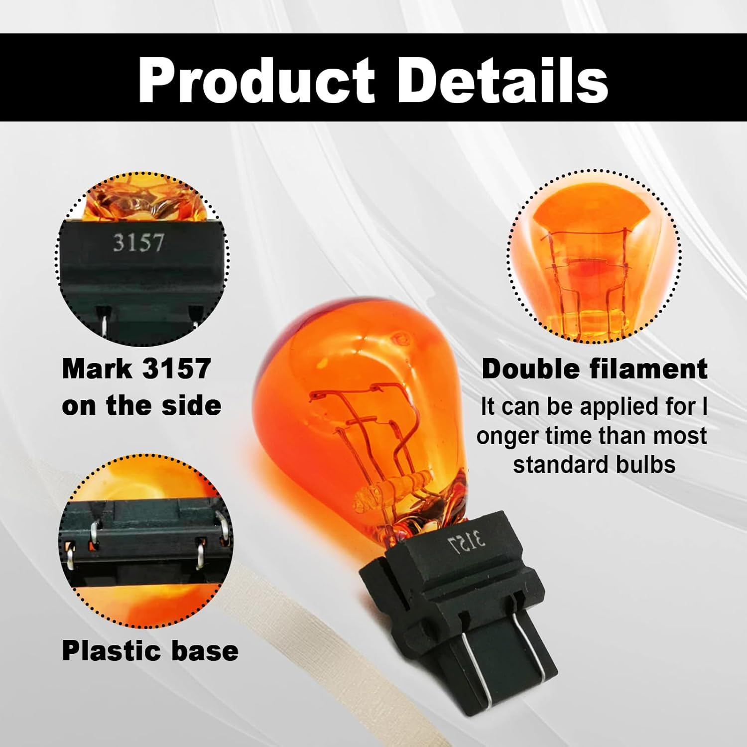 stymart 10 bombillas 3157, base de plástico, luz de freno automotriz 3157, giro 3157, mini bombilla en miniatura, luz trasera, luz direccional,