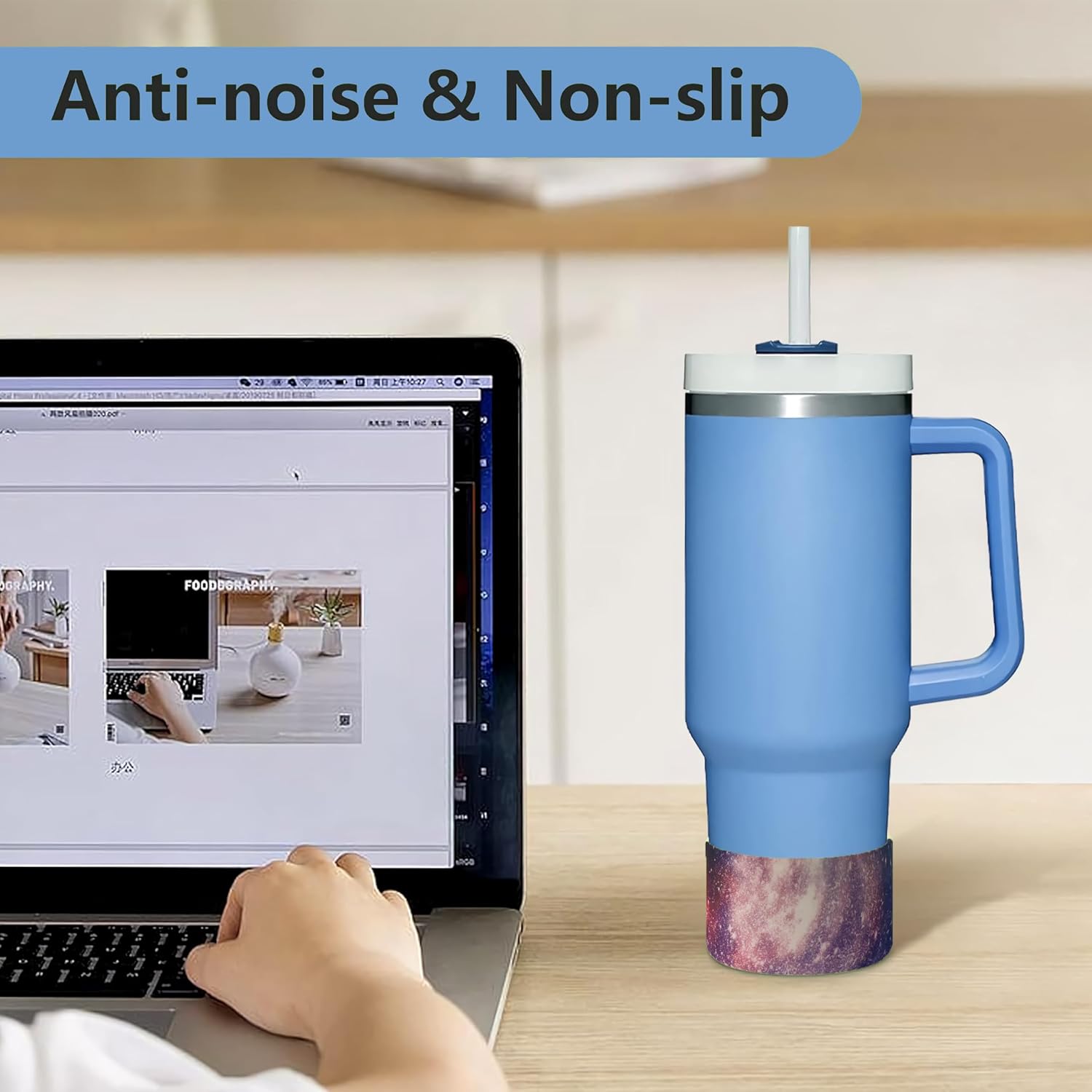 Funda protectora de silicona para boca ancha de 12 a 24 onzas, funda inferior antideslizante para botella de agua para Hydro Flask Yeti
