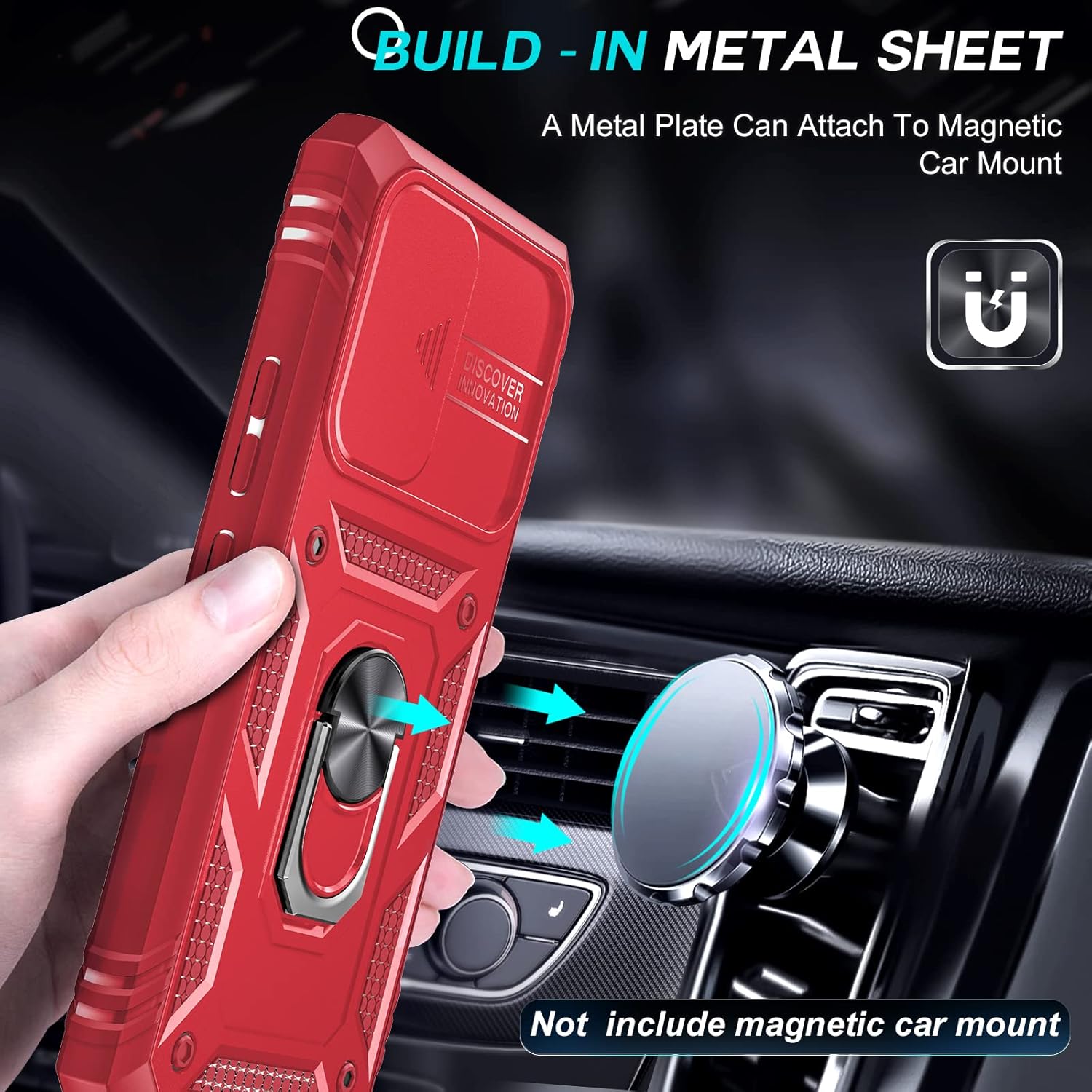 LeYi Funda para Samsung A53 5G Galaxy A53 5G con cubierta deslizante para cámara + 2 paquetes protector de pantalla, funda protectora de cuerpo
