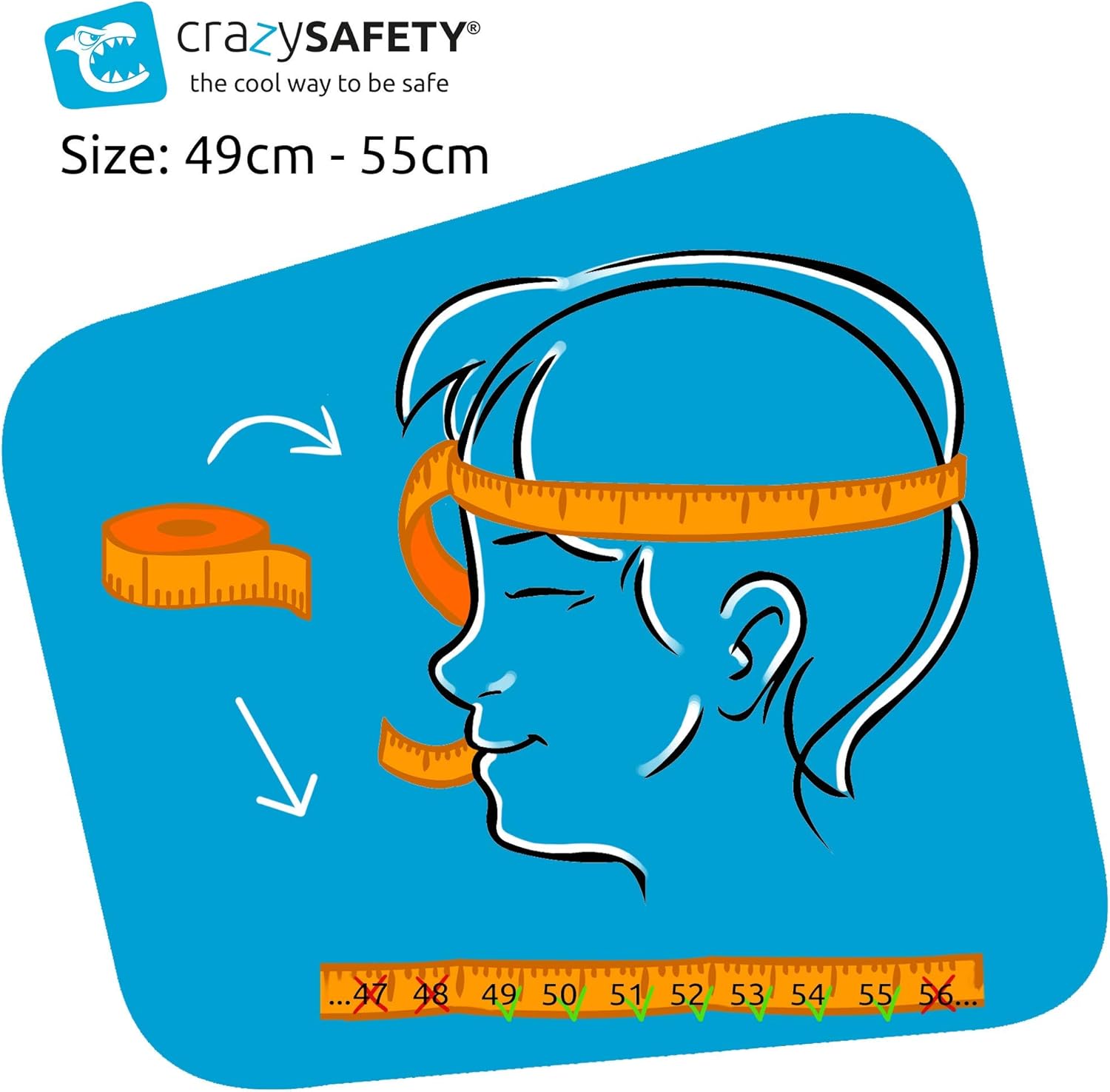 Crazy Safety Cascos para niños pequeños de 2 a 4 a 7 años, ajustable (19.3-21.7 in), casco de bicicleta para niños con luz LCD, ligero, ventilación,