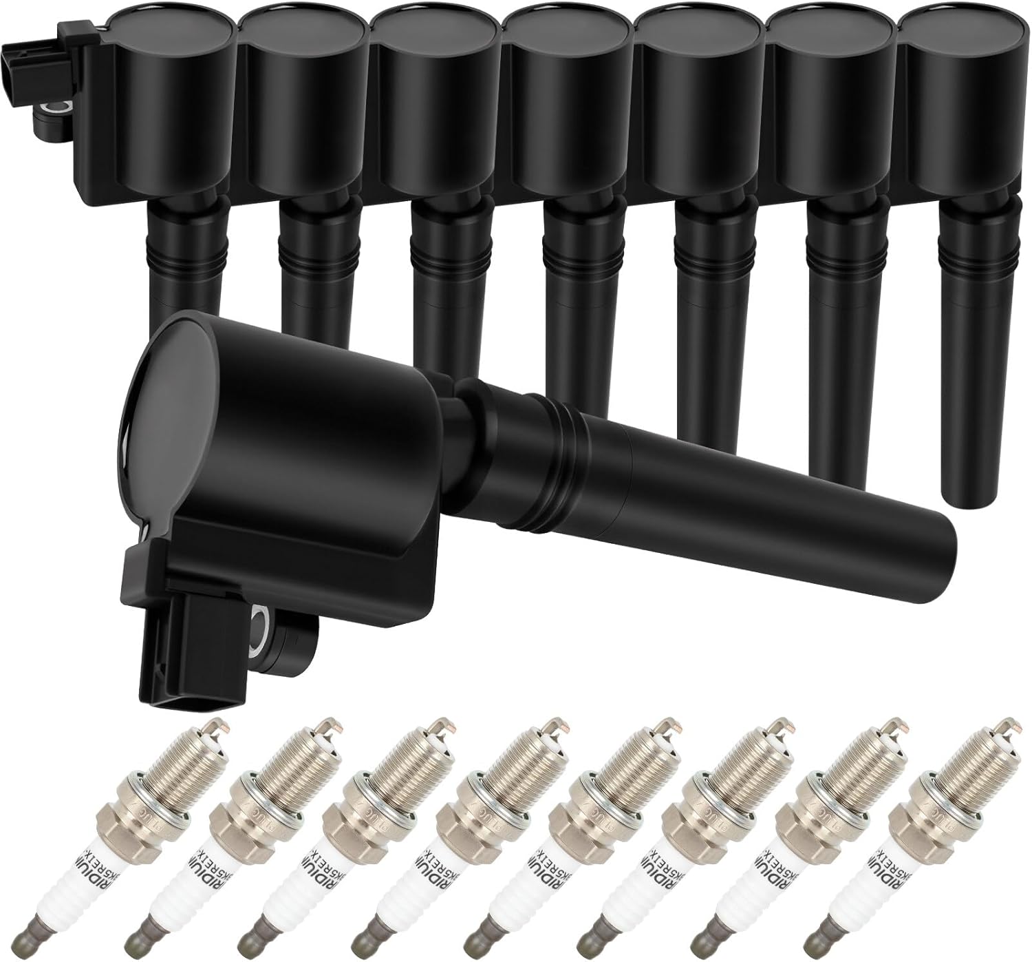 ECCPP DG499 8 bobinas de encendido con 8 bujías de iridio para Ford para Lincoln para Jaguar Thun para Derbird LS S-Type 3.9L 4.0L 4.2L V8