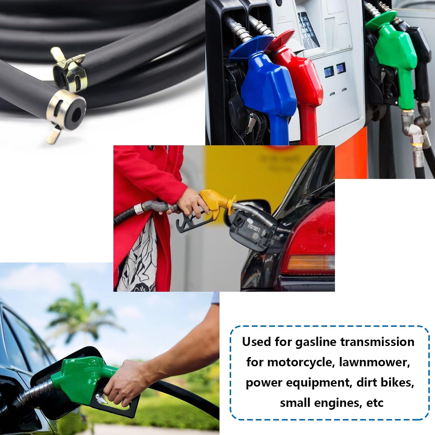 smseace Kit de manguera de línea de combustible de 3.3 pies, 4 tamaños, 316 pulgadas, 14 pulgadas, 516 pulgadas, 38 pulgadas, manguera de línea de