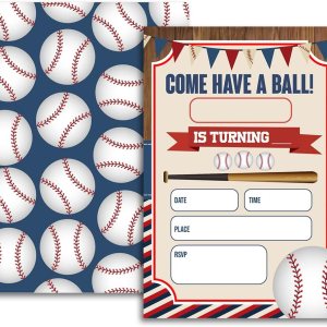 FujLoy Invitaciones para fiestas de cumpleaños de béisbol, invitaciones de fiesta de béisbol (050) FujLoy Invitaciones para fiestas de cumpleaños de béisbol, invitaciones de fiesta de béisbol (050)