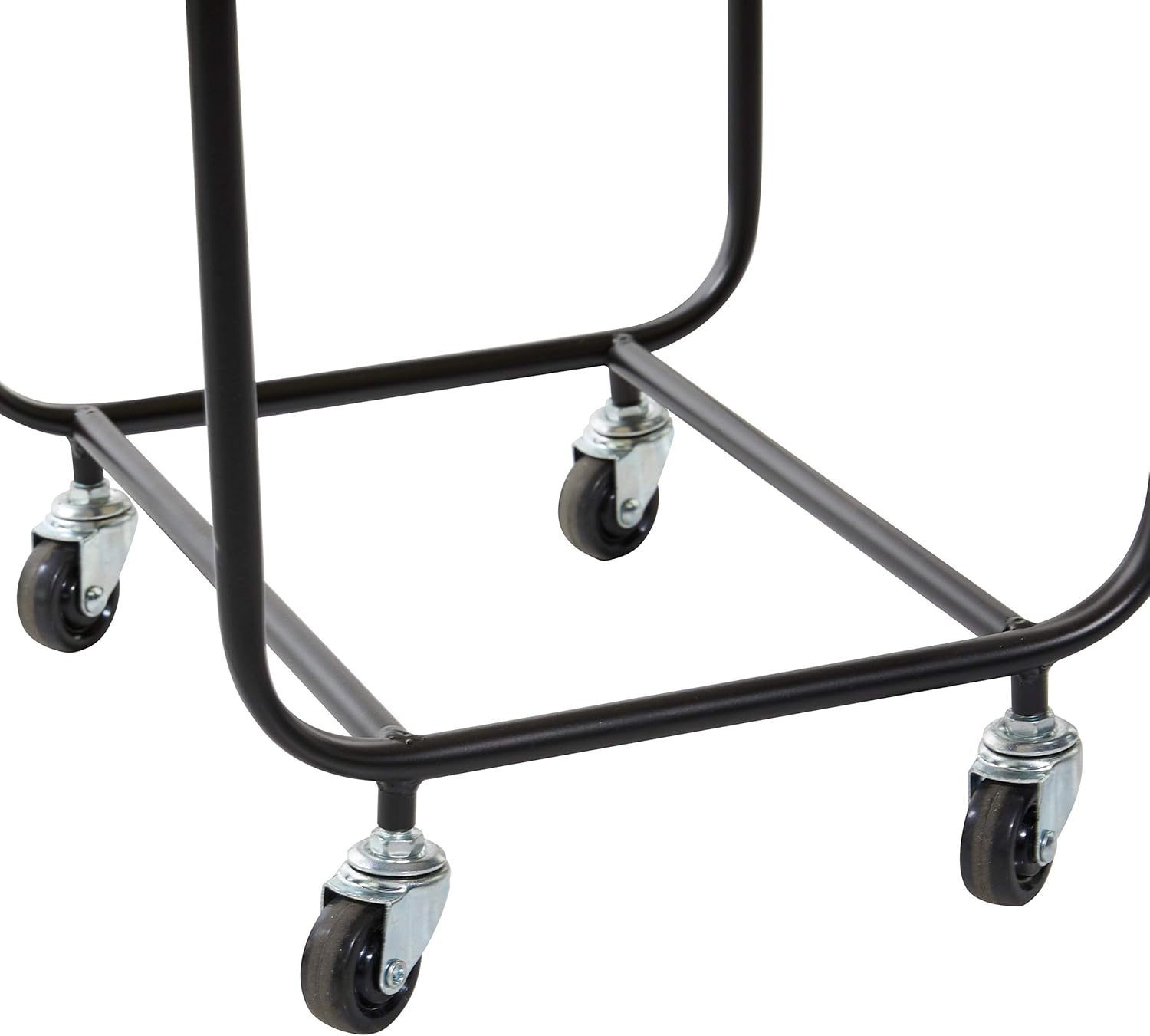 Deco 79 Carrito de almacenamiento redondo de metal con ruedas, 19 x 19 x 26 pulgadas, negro
