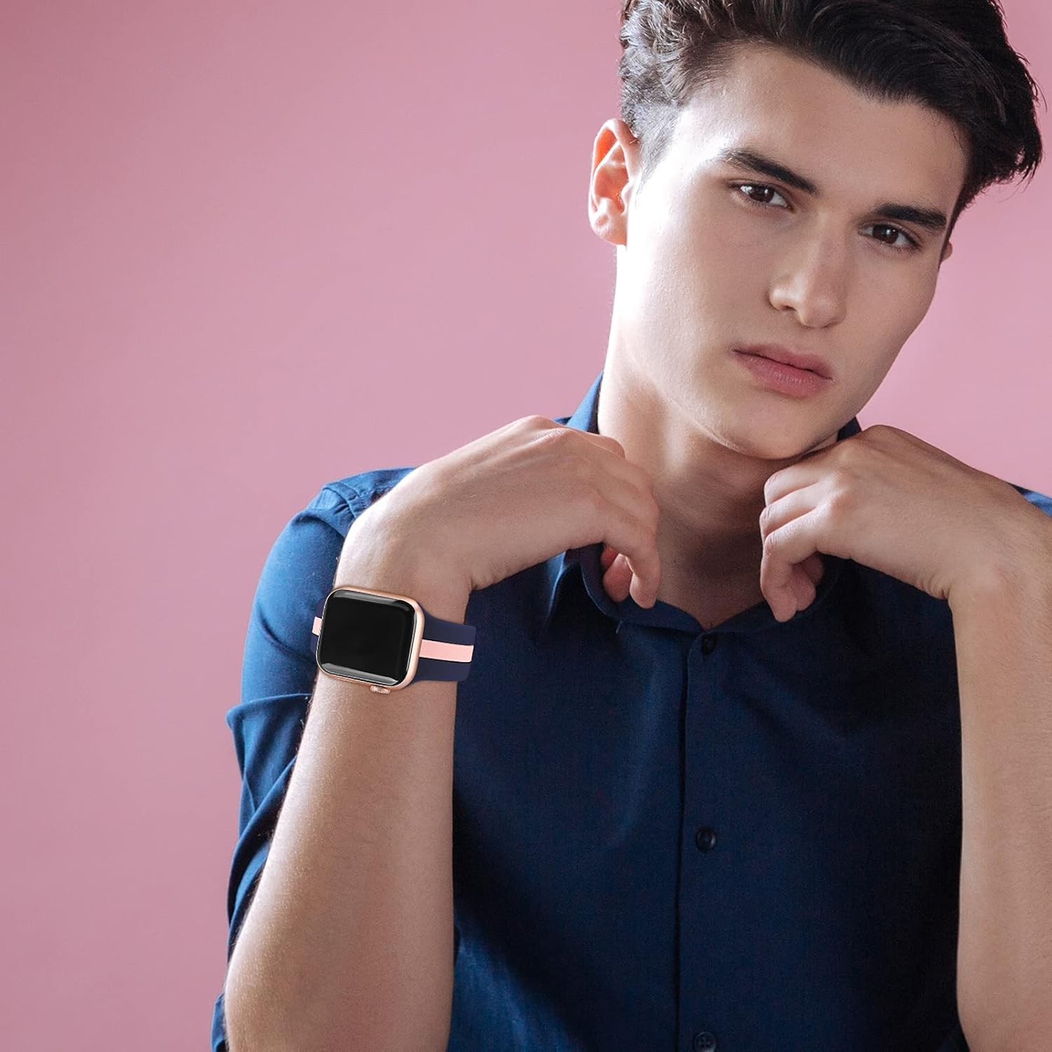 Correa deportiva de diseñador compatible con Apple Watch y iWatch de 1.496 in, 1.575 in, 1.614 in, 1.654 in, 1.732 in, 1.772 in y 1.929 in, correa