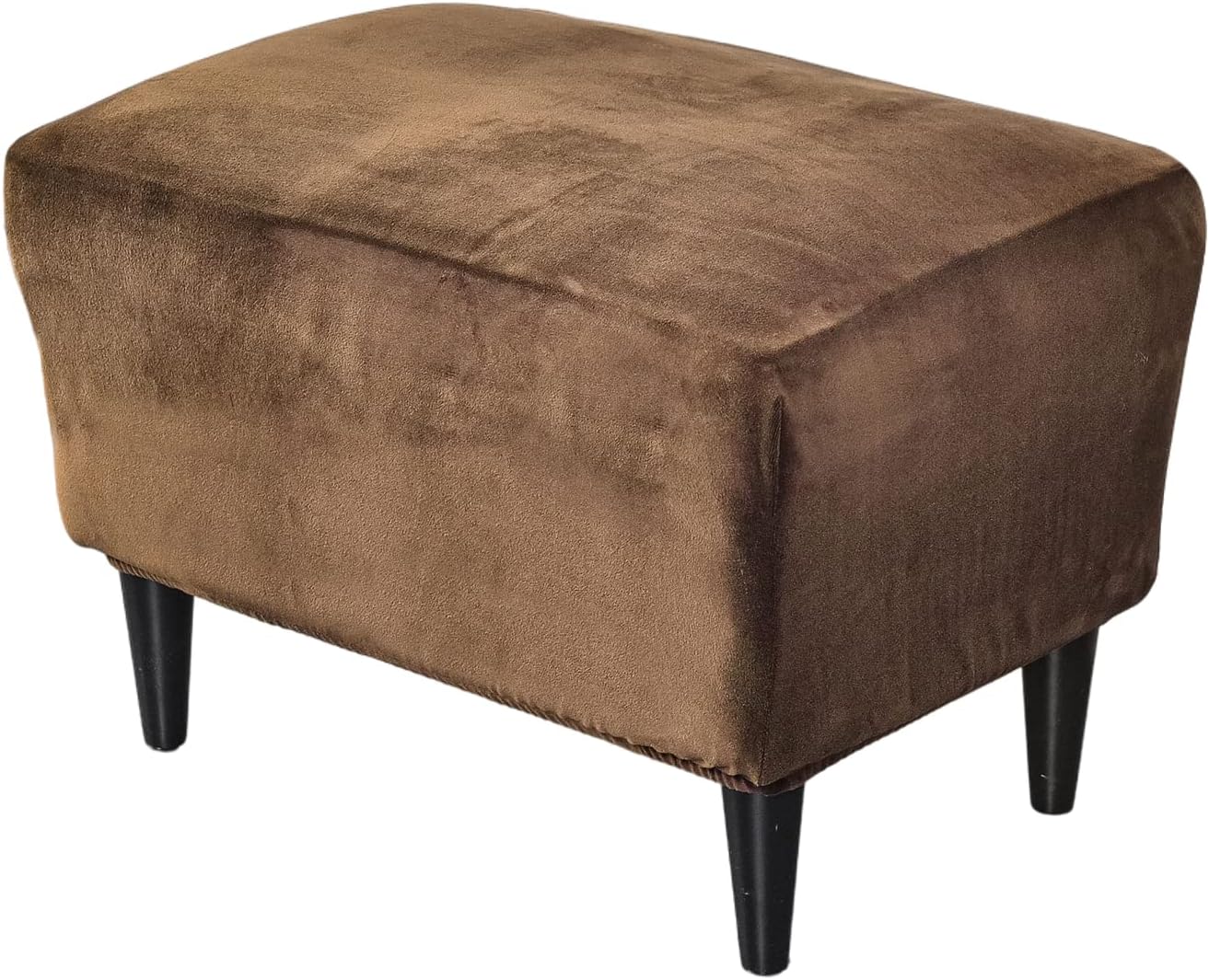CRFATOP Funda para silla otomana, extragrande, funda rectangular de terciopelo, reposapiés, reposapiés, sofá con parte inferior elástica, 17