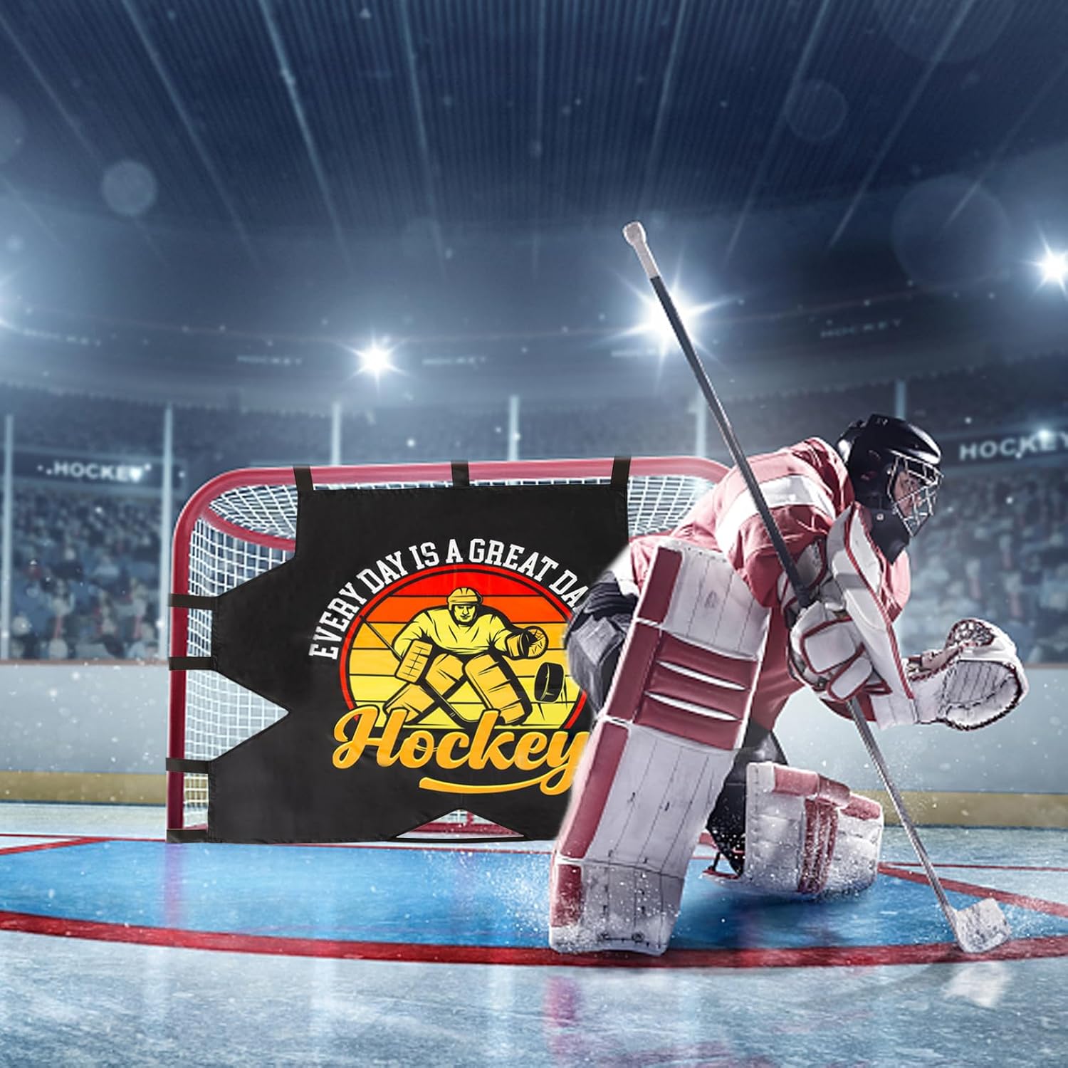Objetivo de tiro de portero de hockey, objetivo de práctica de gol de hockey de la NHL, objetivo de portero de red de hockey callejero