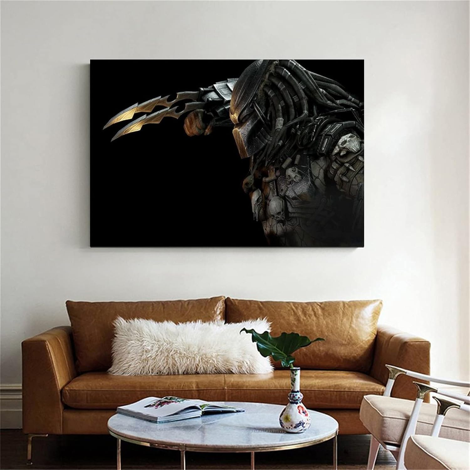 ZZHIY Póster de The Predator Vs Alien, pintura decorativa, lienzo, arte de pared, para sala de estar, dormitorio, 12 x 18 pulgadas (11.8 x 17.7 in)