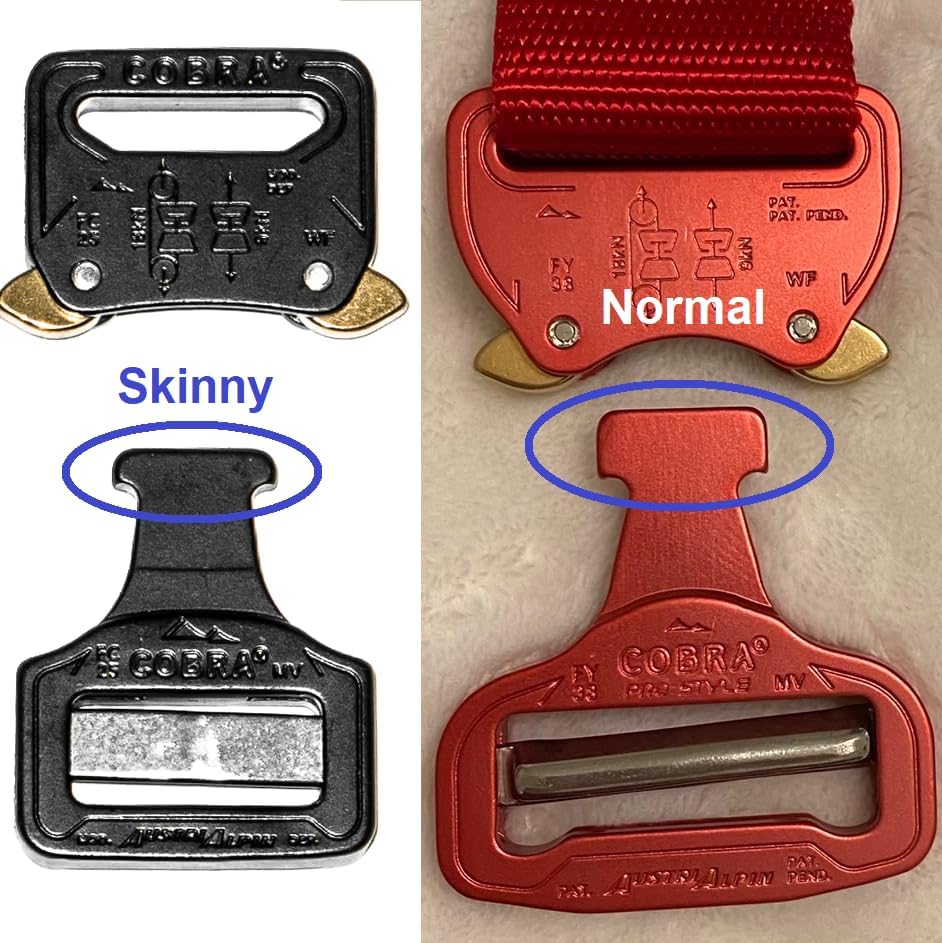 Cobra Buckle – Soporte para cinturón con hebilla de almacenamiento, anillo en D táctico (flaco, azul)