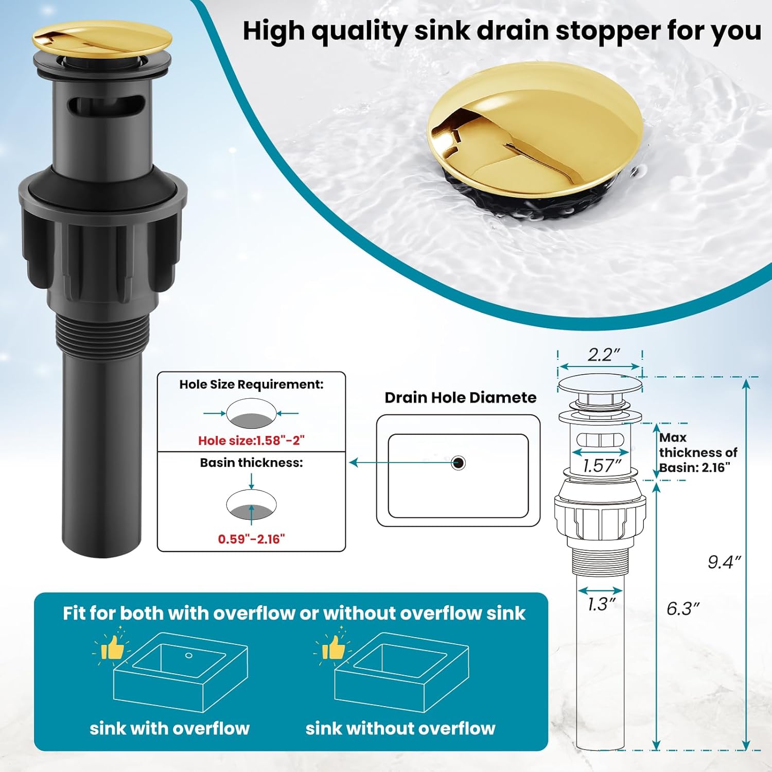 gotonovo Grifo de fregadero de cascada para fregadero de 1 agujero, grifo alto de lavabo de baño de una sola manija, grifo de baño de cascada de
