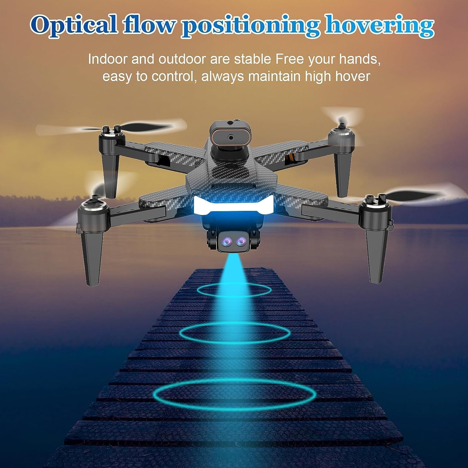 Drone motor sin escobillas con cámara ajustable 1080P HD