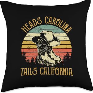 Vintage Retro by 4Do Limited Heads Carolina Tail California Western Cowgirl Country Music – Almohada de 18 x 18 pulgadas, multicolor Vintage Retro by 4Do Limited Heads Carolina Tail California Western Cowgirl Country Music – Almohada de 18 x 18 pulgadas, multicolor