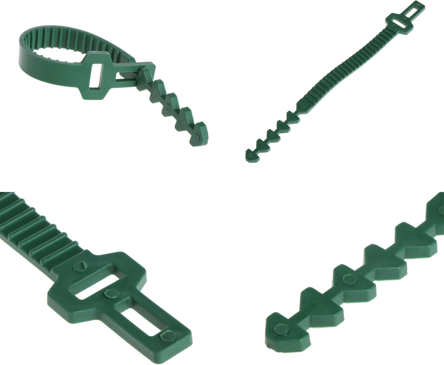 8 bandas de soporte para estacas de árbol, entrelazado ajustable resistente, reutilizables, para plantas de jardín y arbustos de 9.4 pulgadas