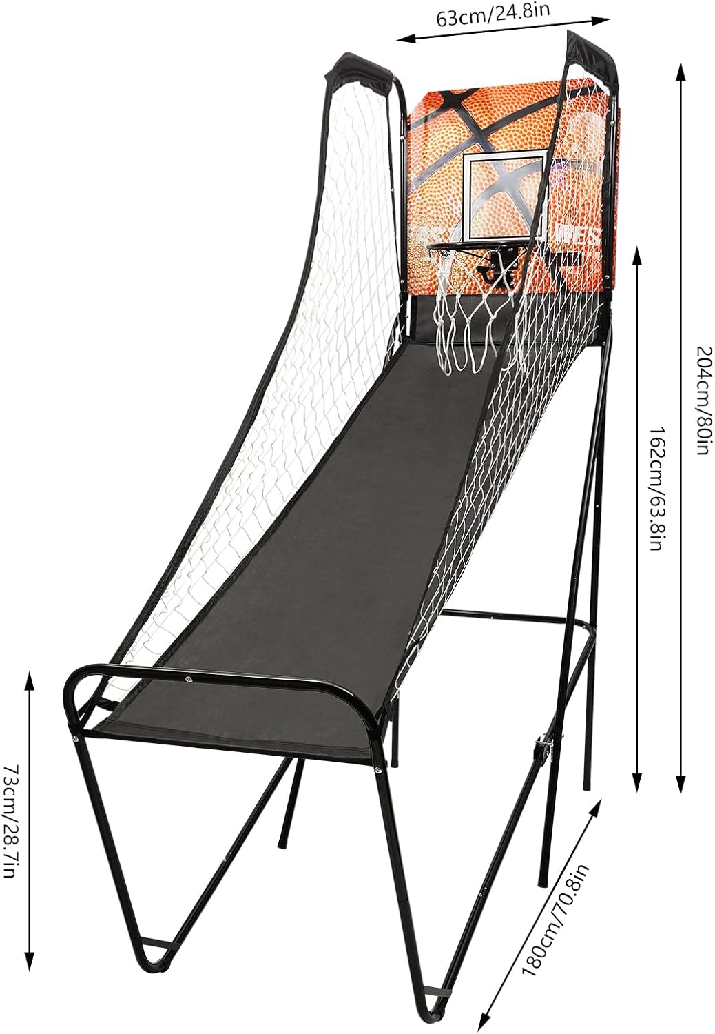 LOYALHEARTDY Juego de arcada de baloncesto para interiores, máquinas de juegos de arcade para el hogar, juego de baloncesto interior con marcador